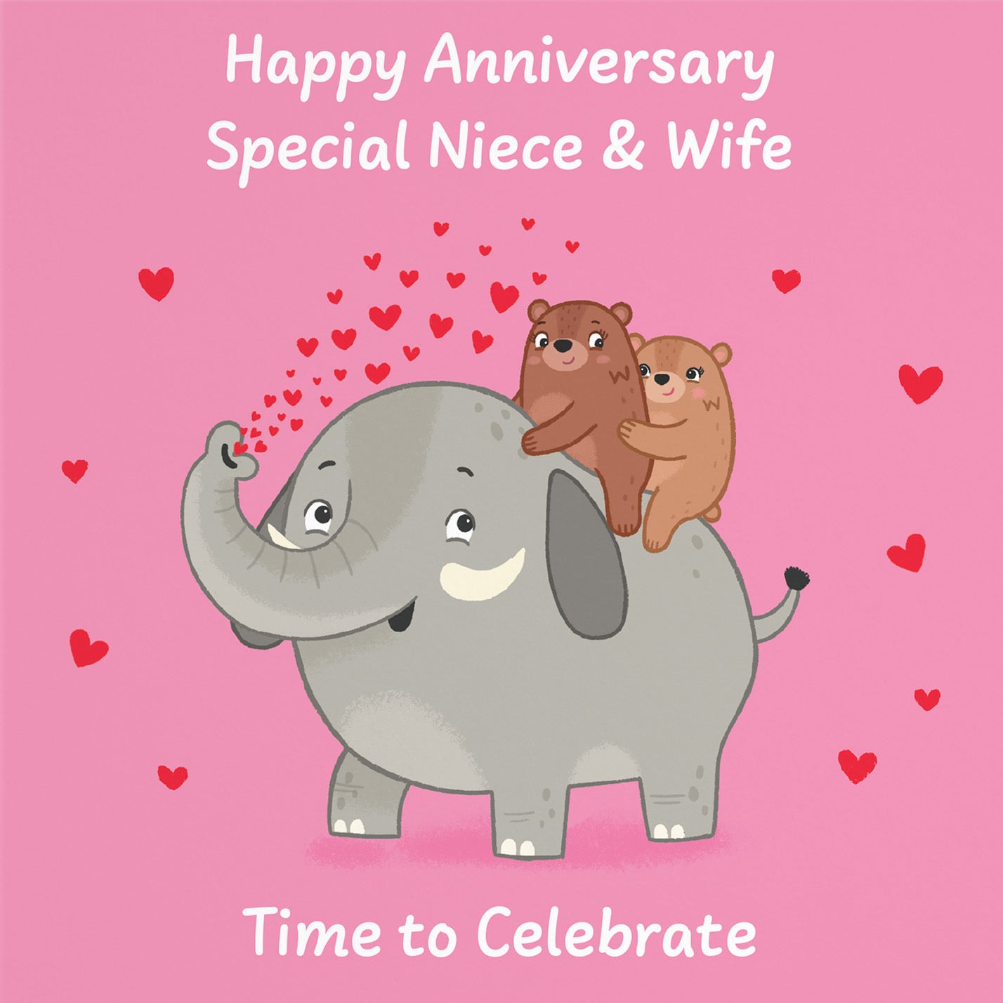 Niece And Wife Anniversary Card Elephant Love Story - Default Title (B0DHWBQ6Q8)