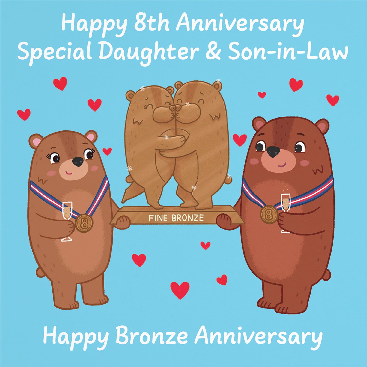 8th Daughter And Son In Law Anniversary Card Love Story - Default Title (B0DHWBQNMW)