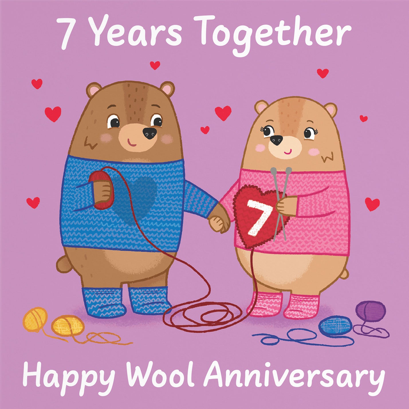 7th Anniversary Card Love Story - Default Title (B0DHWBRDNF)