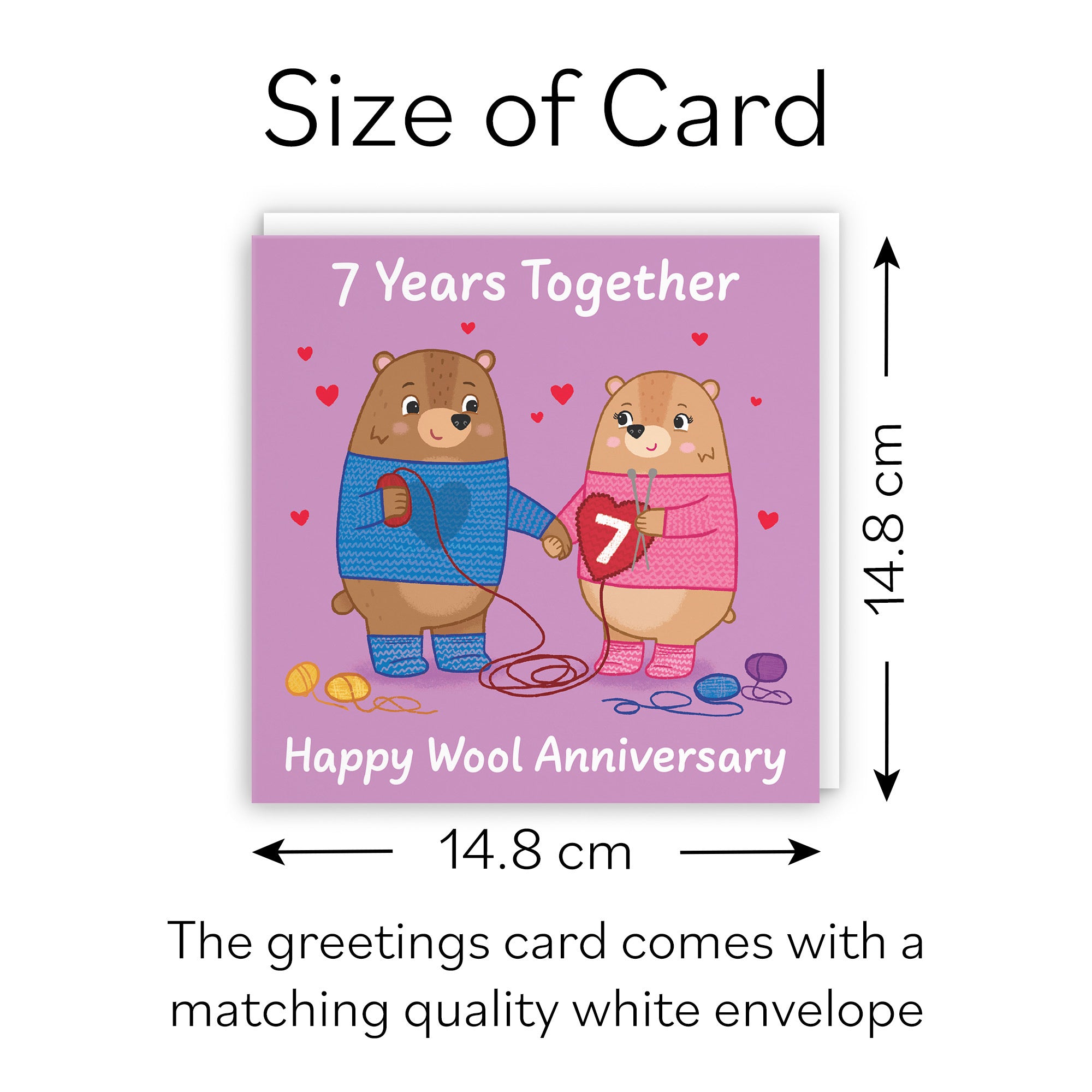 7th Anniversary Card Love Story - Default Title (B0DHWBRDNF)