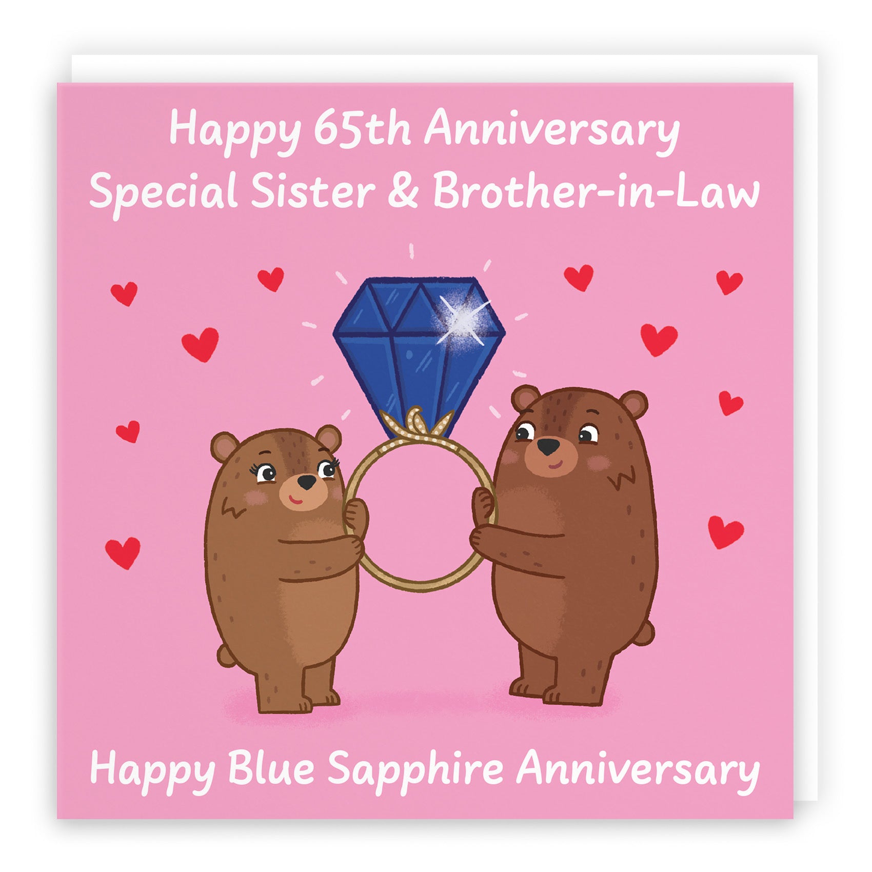 65th Sister And Brother In Law Anniversary Card Love Story - Default Title (B0DHWBS3D7)