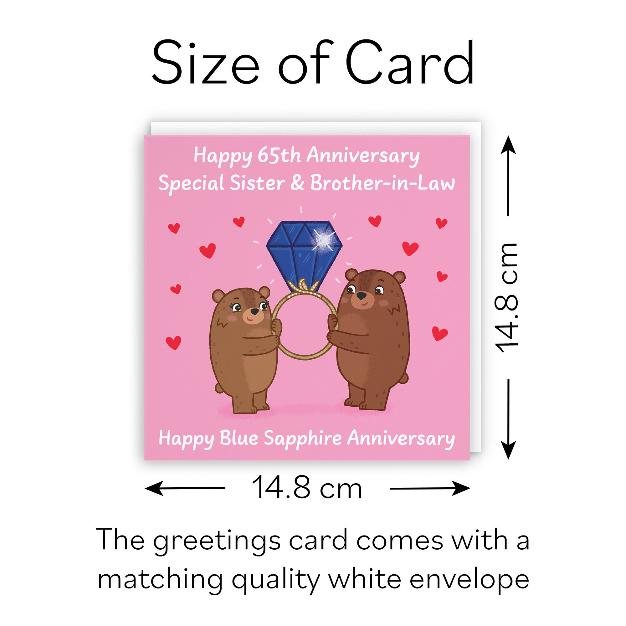 65th Sister And Brother In Law Anniversary Card Love Story - Default Title (B0DHWBS3D7)