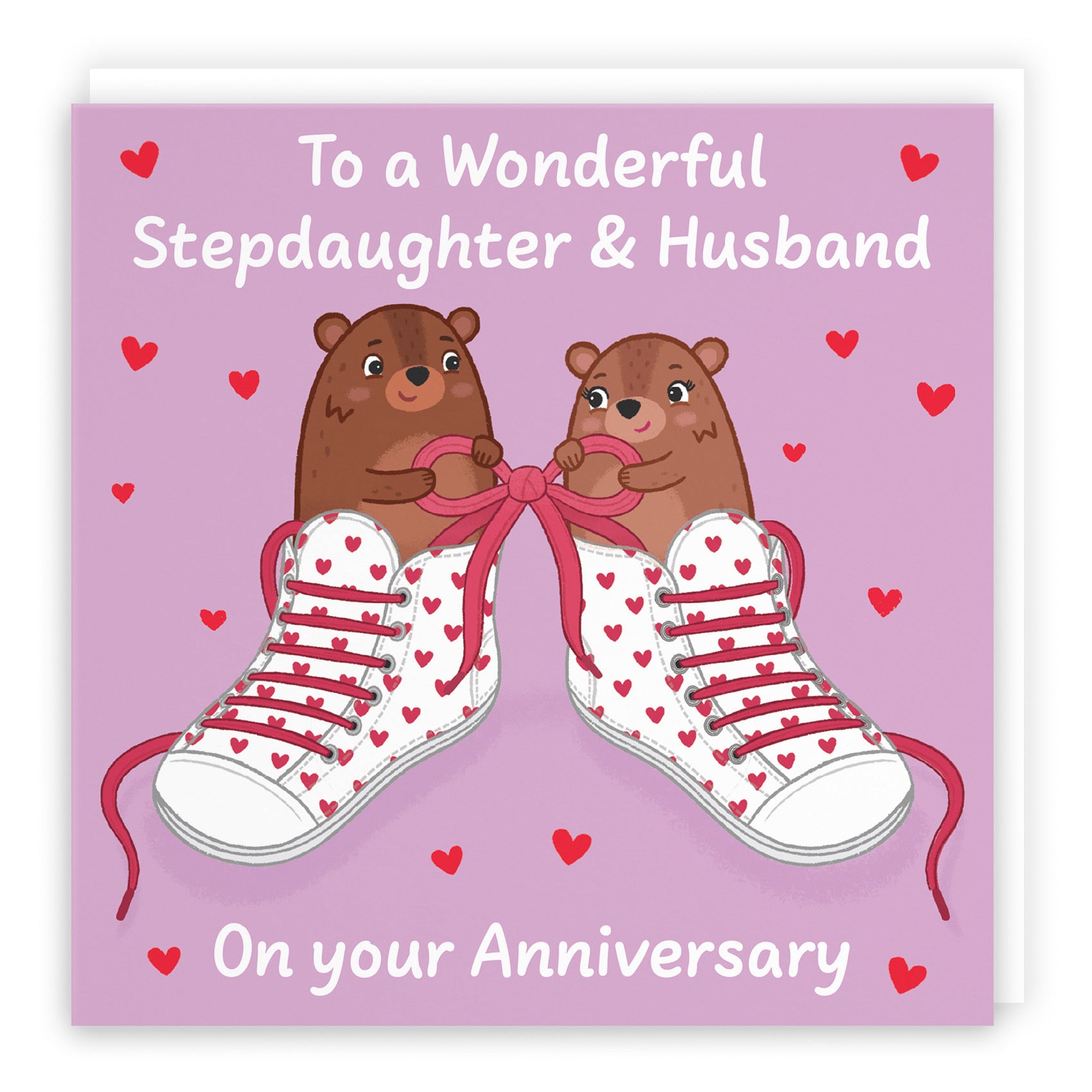 Stepdaughter And Husband Anniversary Card Laces Love Story - Default Title (B0DHWBT2Q1)