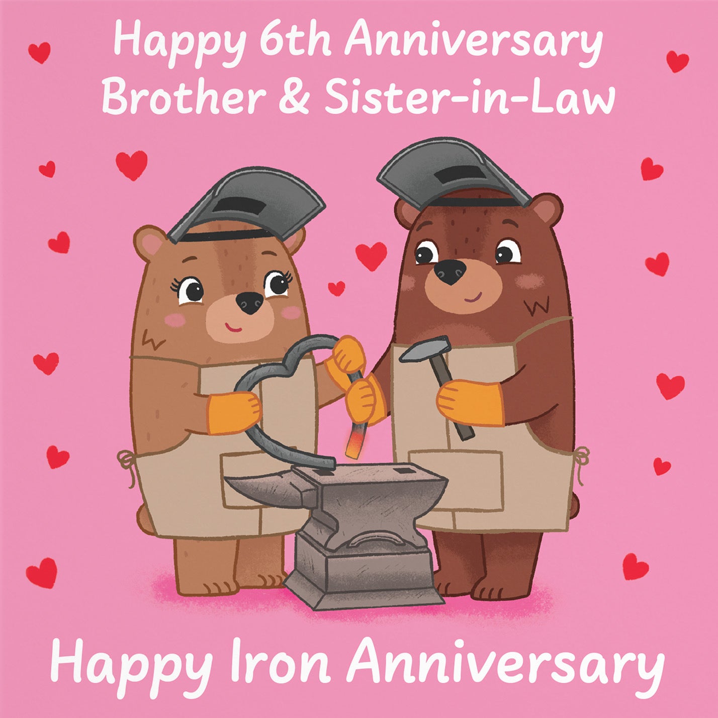 6th Brother And Sister In Law Anniversary Card Love Story - Default Title (B0DHWBT5BV)