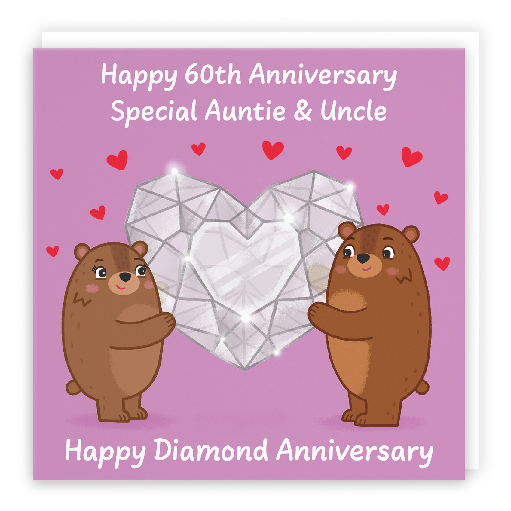 60th Auntie And Uncle Anniversary Card Love Story - Default Title (B0DHWBT5BX)