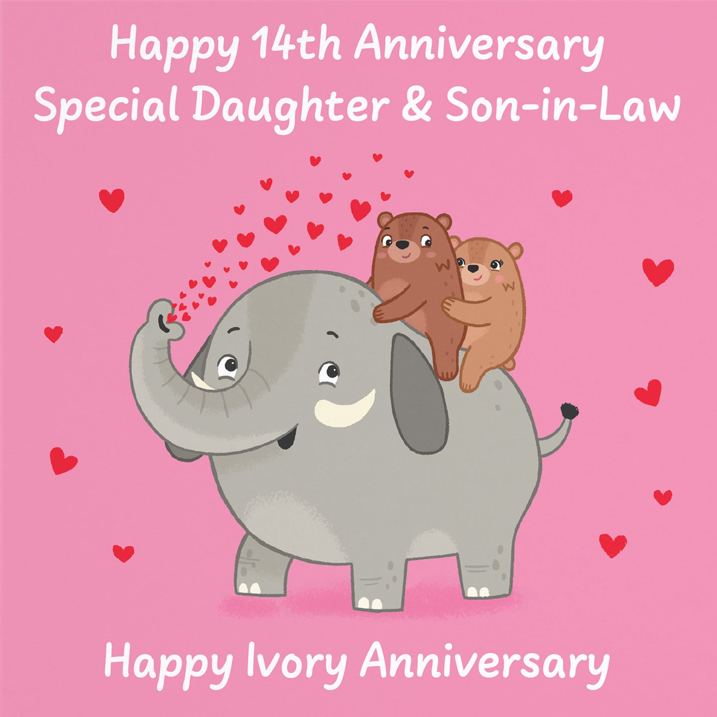 14th Daughter And Son In Law Anniversary Card Love Story - Default Title (B0DHWBTBR1)