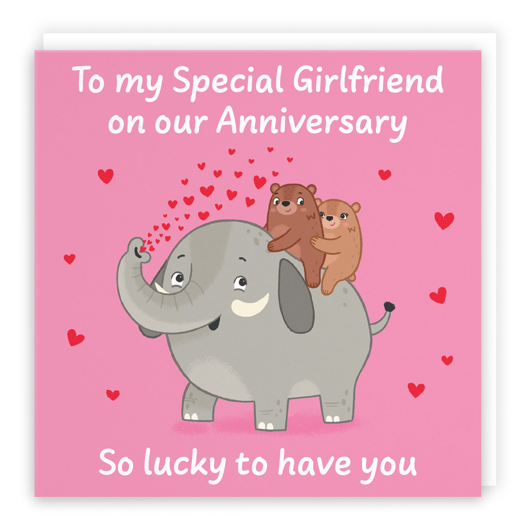 Girlfriend Anniversary Card Elephant Love Story - Default Title (B0DHWBTGTH)