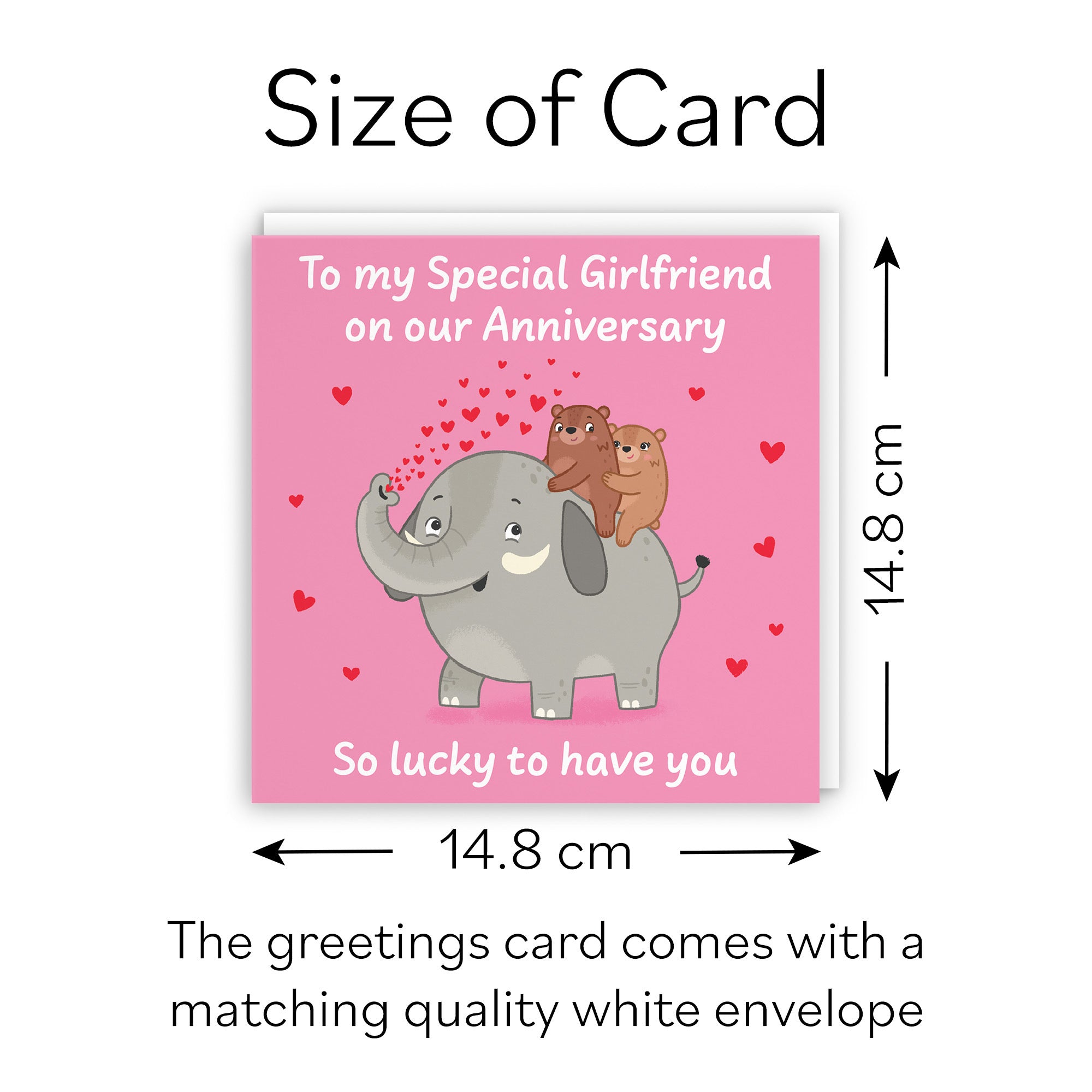 Girlfriend Anniversary Card Elephant Love Story - Default Title (B0DHWBTGTH)