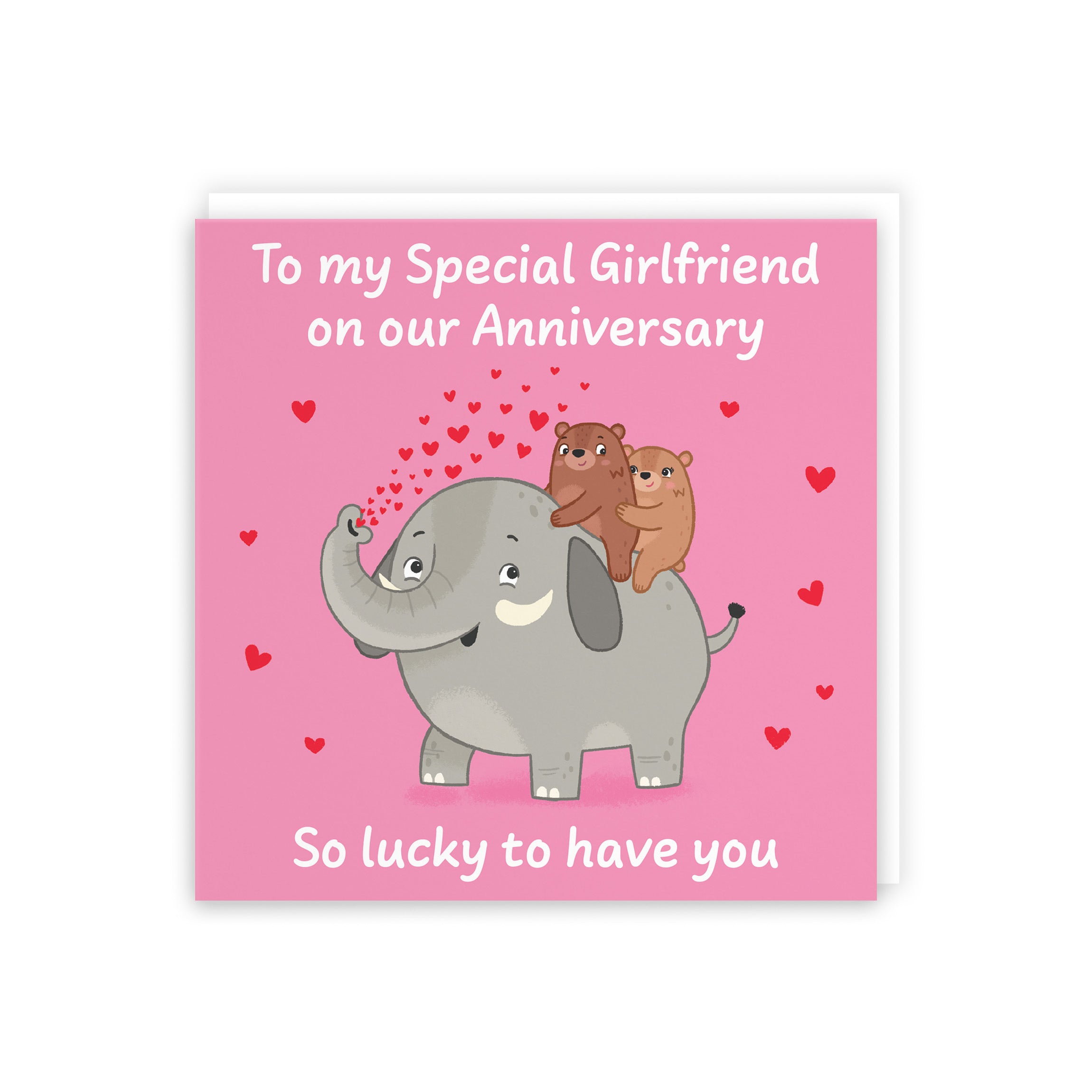 Girlfriend Anniversary Card Elephant Love Story - Default Title (B0DHWBTGTH)