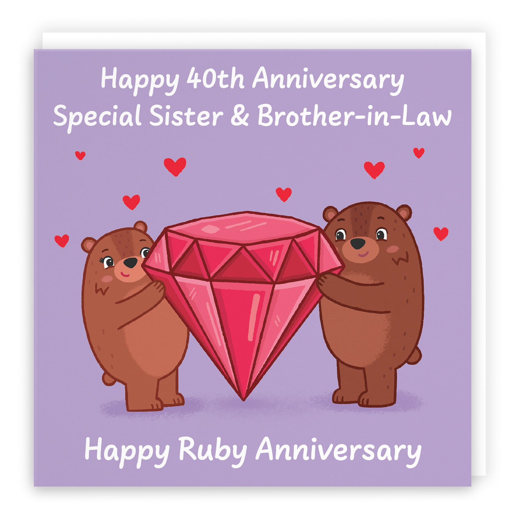 40th Sister And Brother In Law Anniversary Card Love Story - Default Title (B0DHWBV1NR)