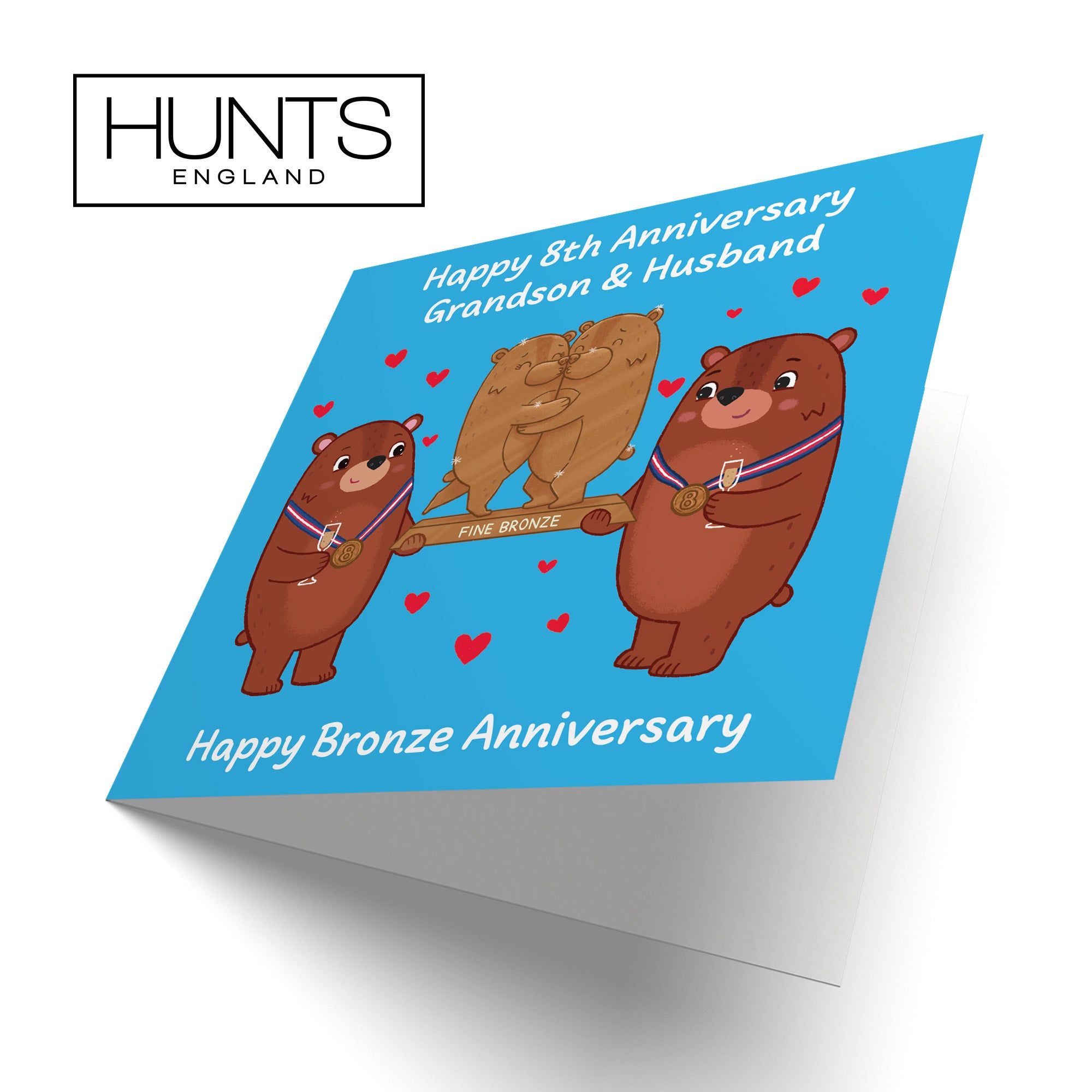 8th Grandson And Husband Anniversary Card Love Story - Default Title (B0DHWBWFMF)