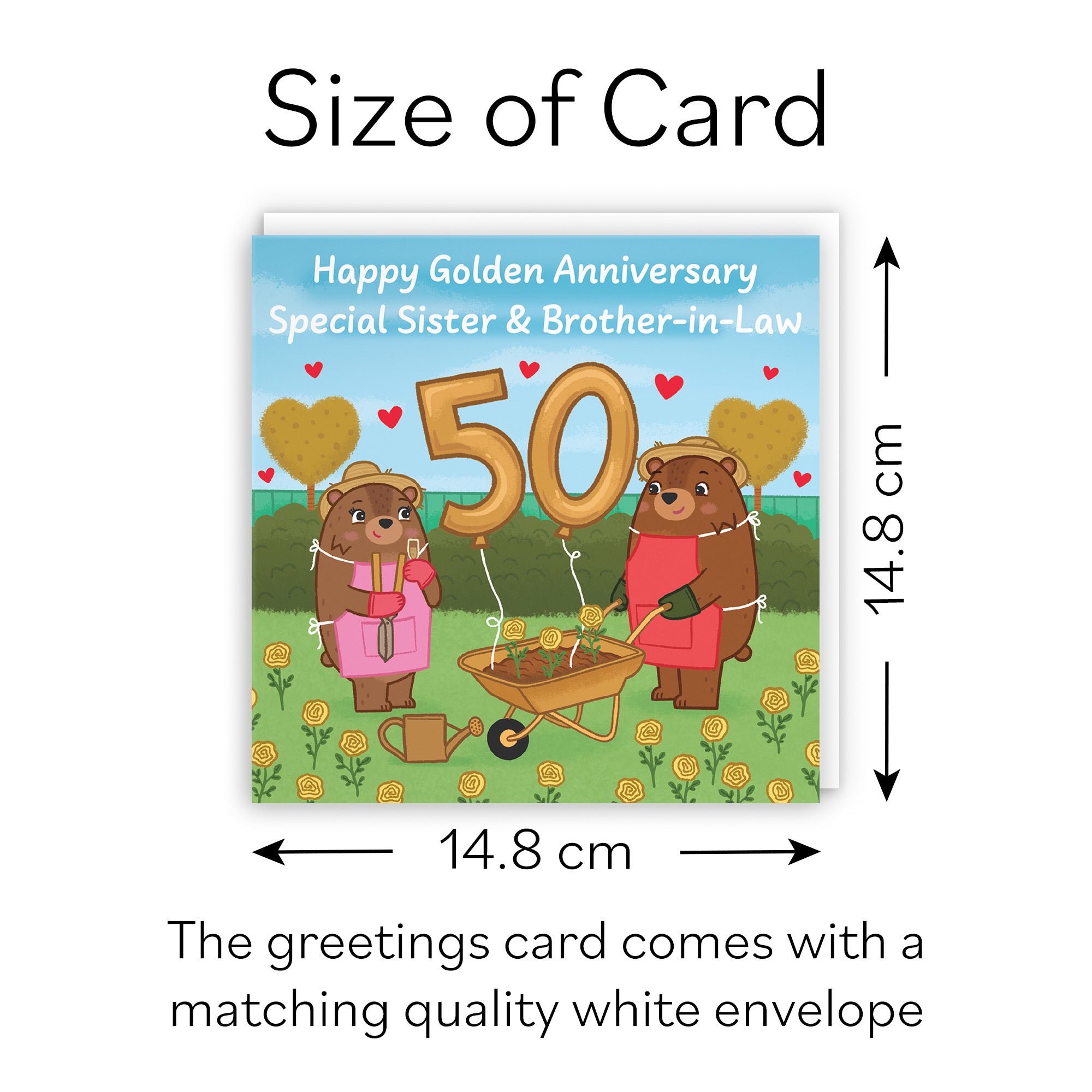 50th Sister And Brother In Law Anniversary Card Love Story - Default Title (B0DHWBWGB9)