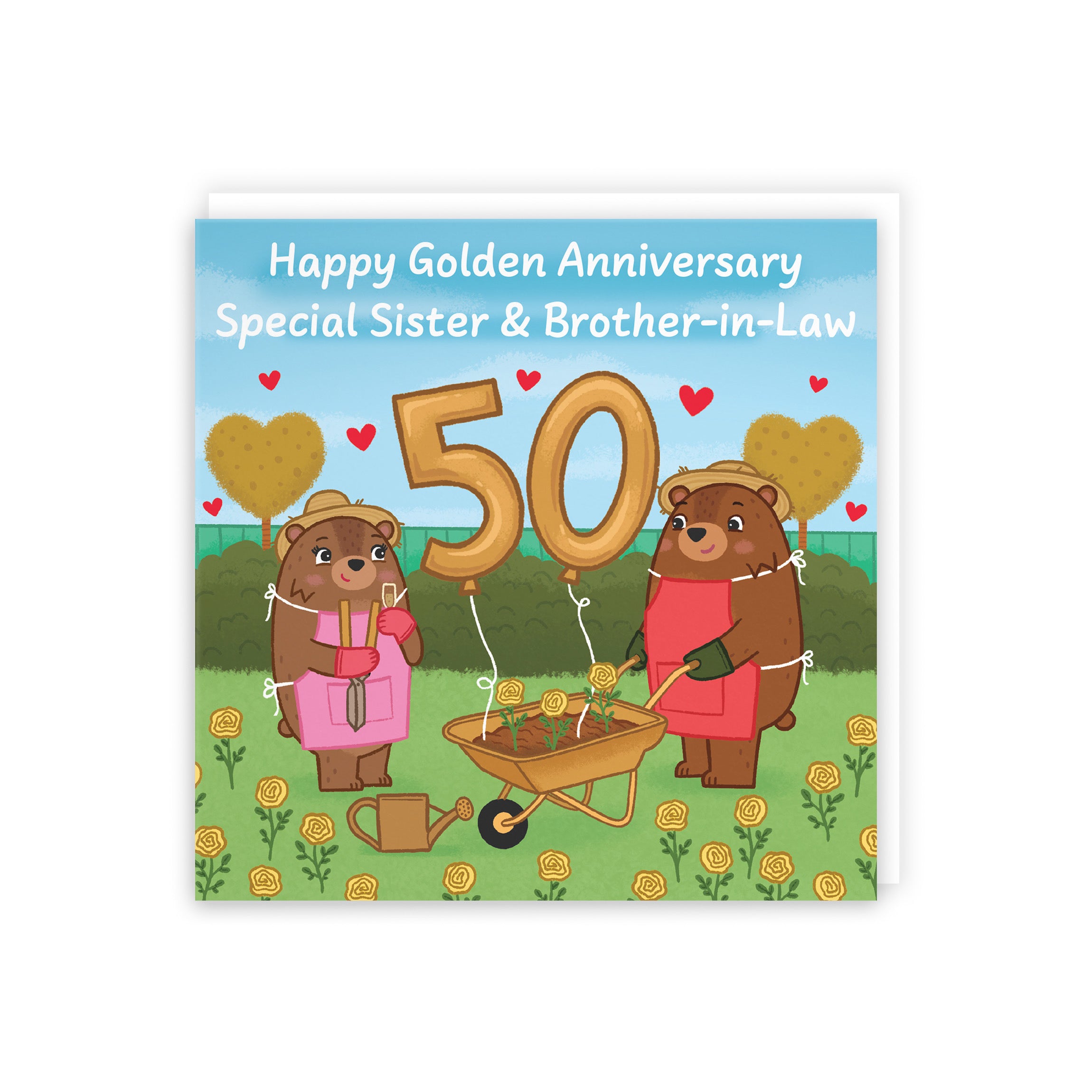 50th Sister And Brother In Law Anniversary Card Love Story - Default Title (B0DHWBWGB9)