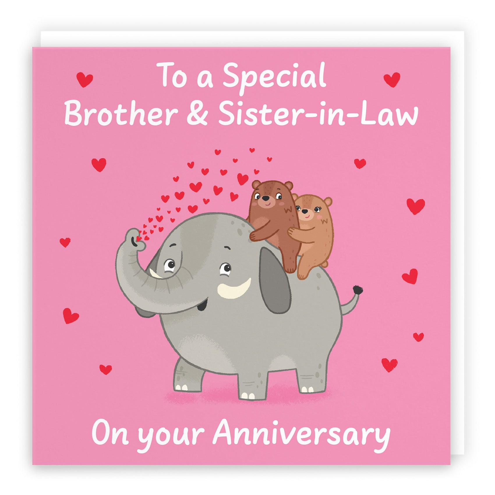 Brother And Sister In Law Anniversary Card Elephant Love Story - Default Title (B0DHWBY17Y)