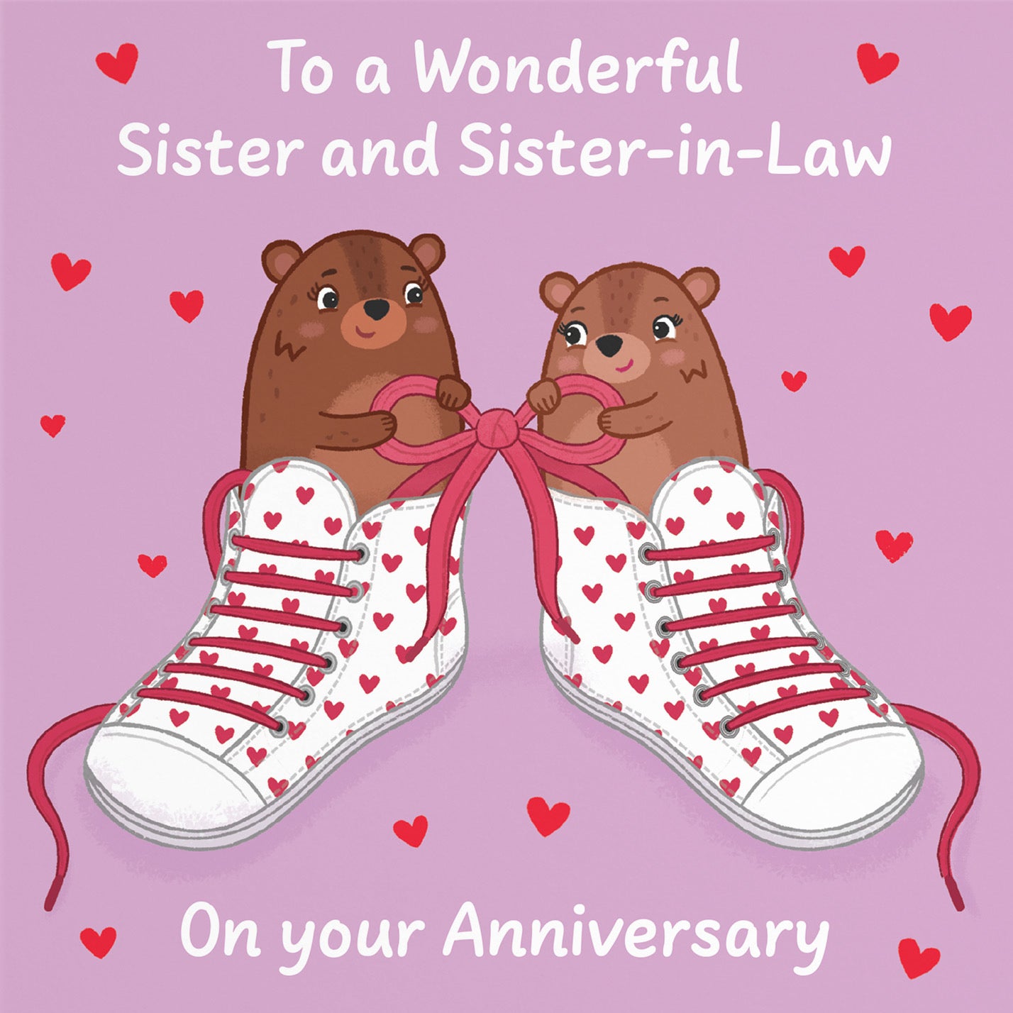 Sister And Sister In Law Anniversary Card Laces Love Story - Default Title (B0DHWBY866)