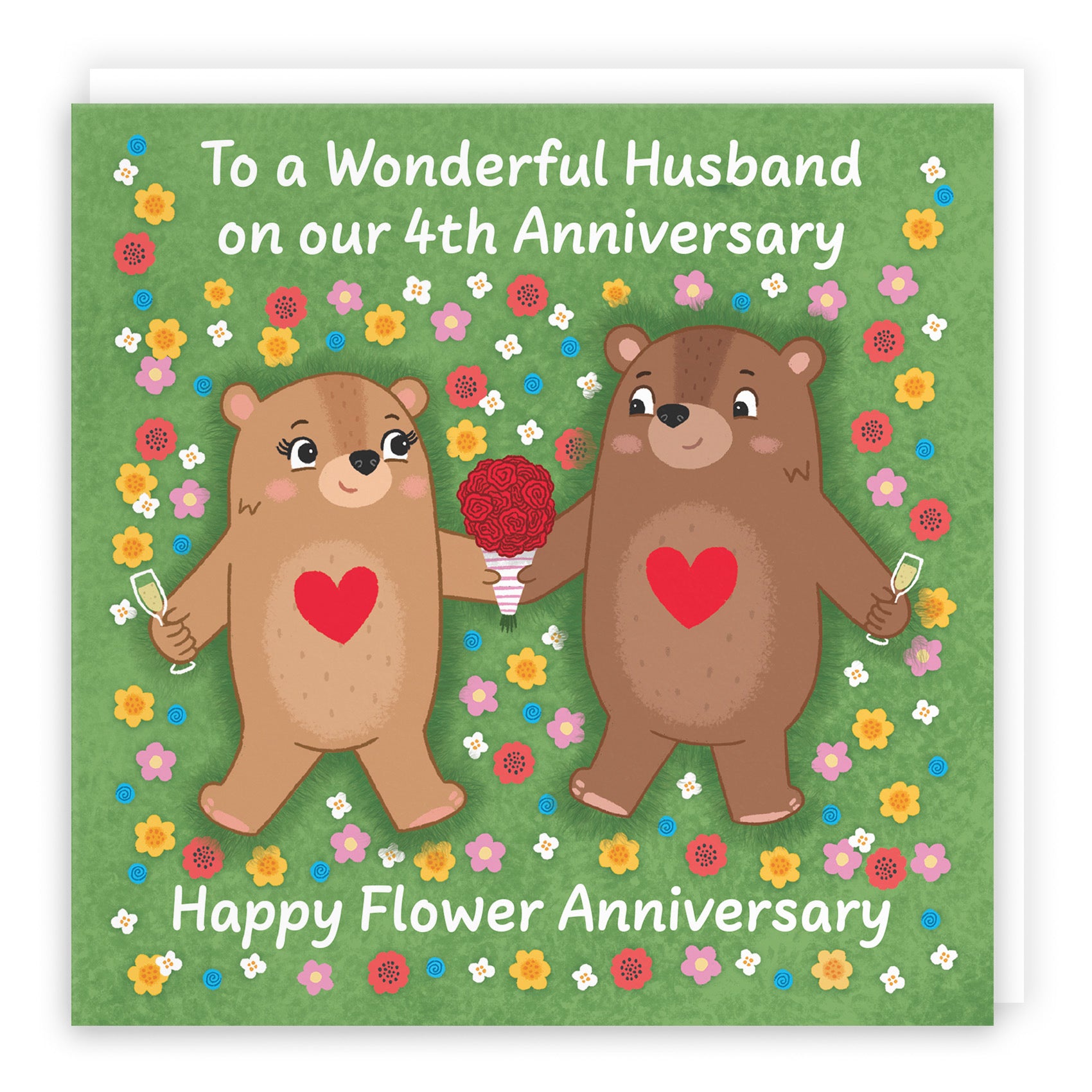 4th Husband Anniversary Card Love Story - Default Title (B0DHWBYCTQ)