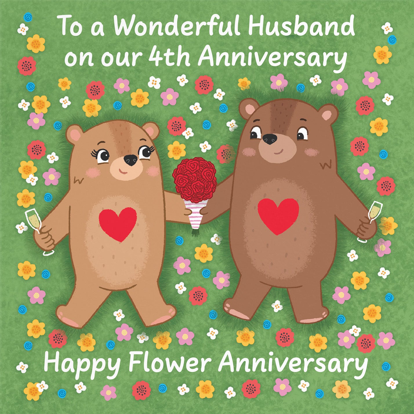 4th Husband Anniversary Card Love Story - Default Title (B0DHWBYCTQ)