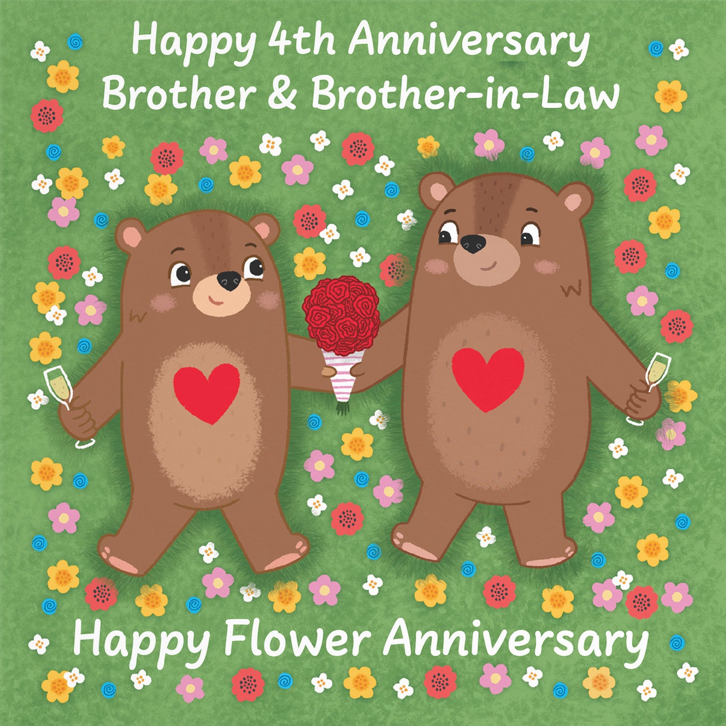 4th Brother And Brother In Law Anniversary Card Love Story - Default Title (B0DHWBYS4C)