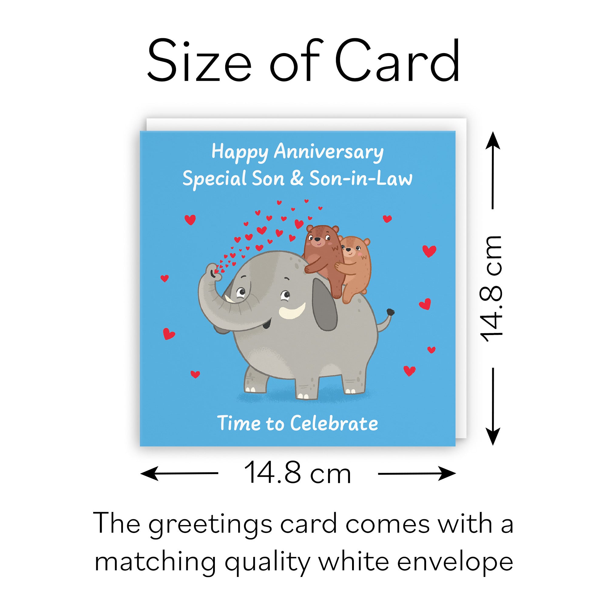 Son And Son In Law Anniversary Card Elephant Love Story - Default Title (B0DHWBZ8ZD)