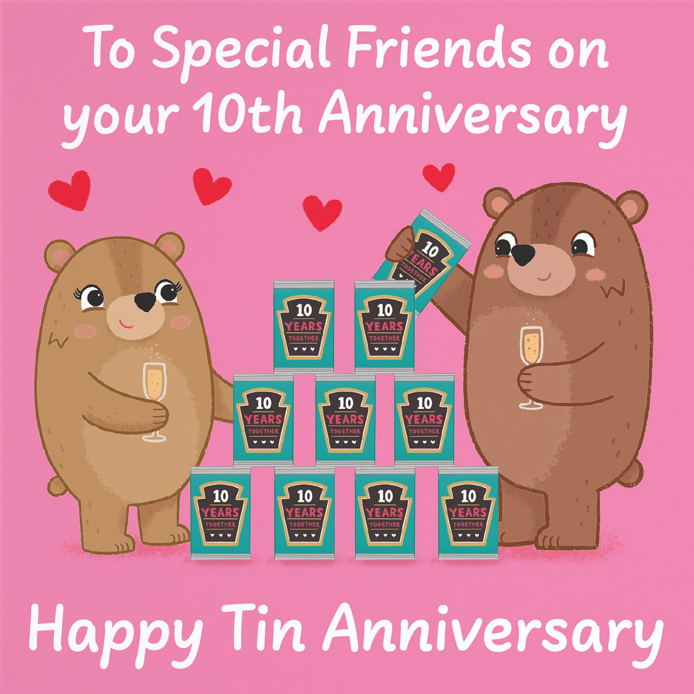 10th Special Friends Anniversary Card Love Story - Default Title (B0DHWBZWZJ)