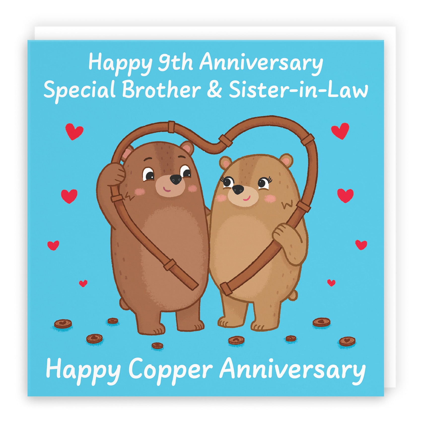 9th Brother And Sister In Law Anniversary Card Love Story - Default Title (B0DHWC191X)