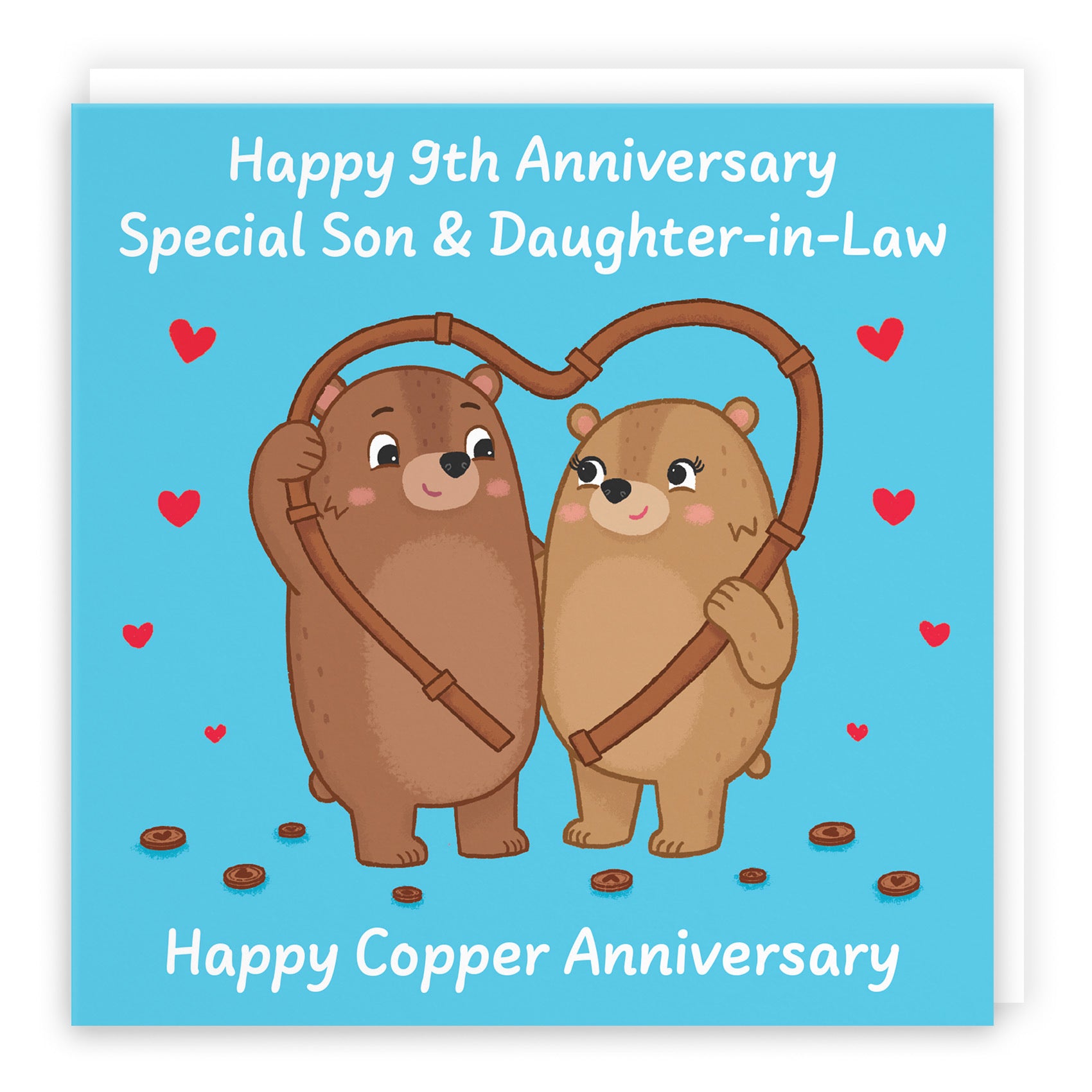 9th Son And Daughter In Law Anniversary Card Love Story - Default Title (B0DHWC2DG8)