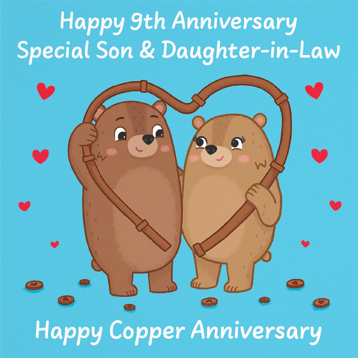 9th Son And Daughter In Law Anniversary Card Love Story - Default Title (B0DHWC2DG8)