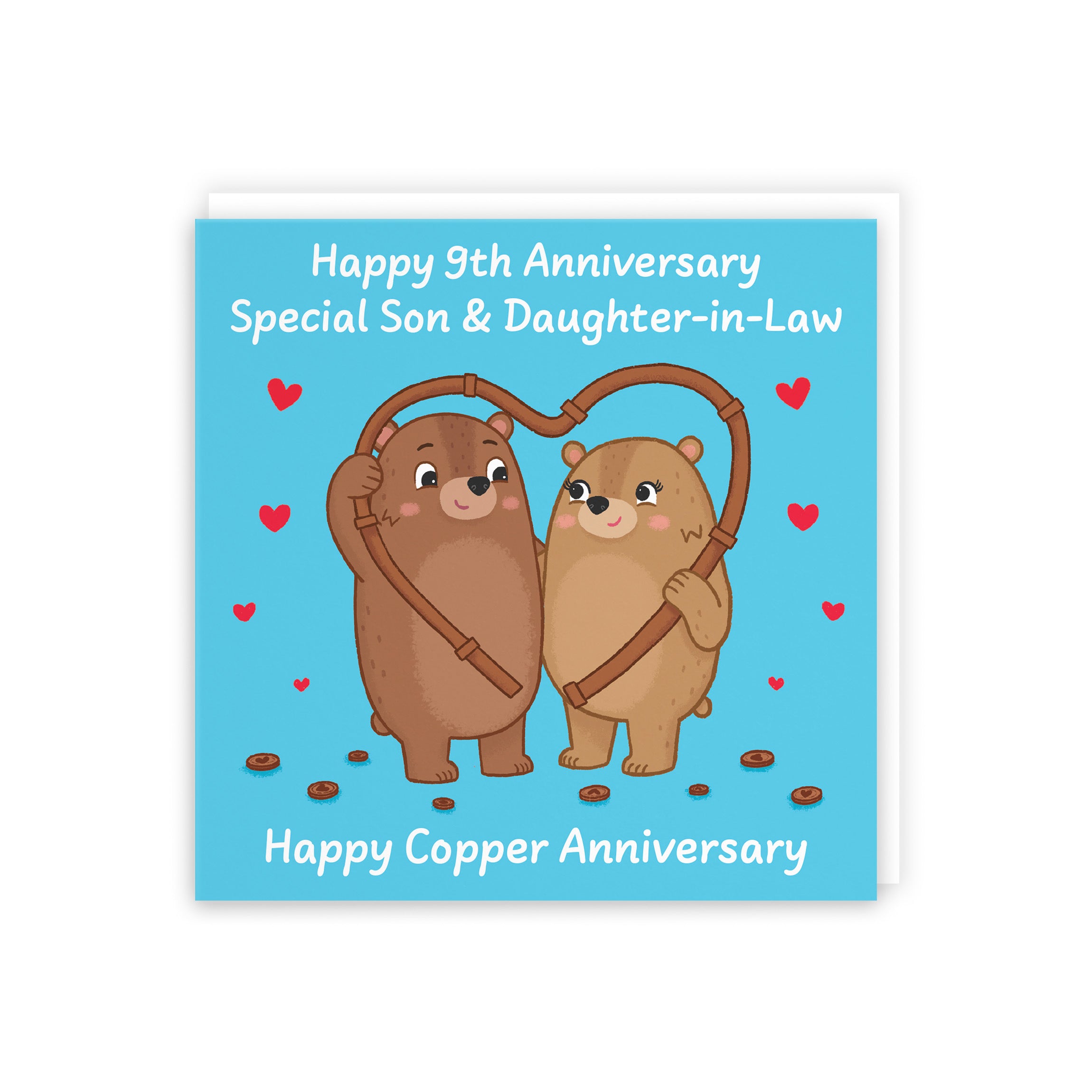 9th Son And Daughter In Law Anniversary Card Love Story - Default Title (B0DHWC2DG8)