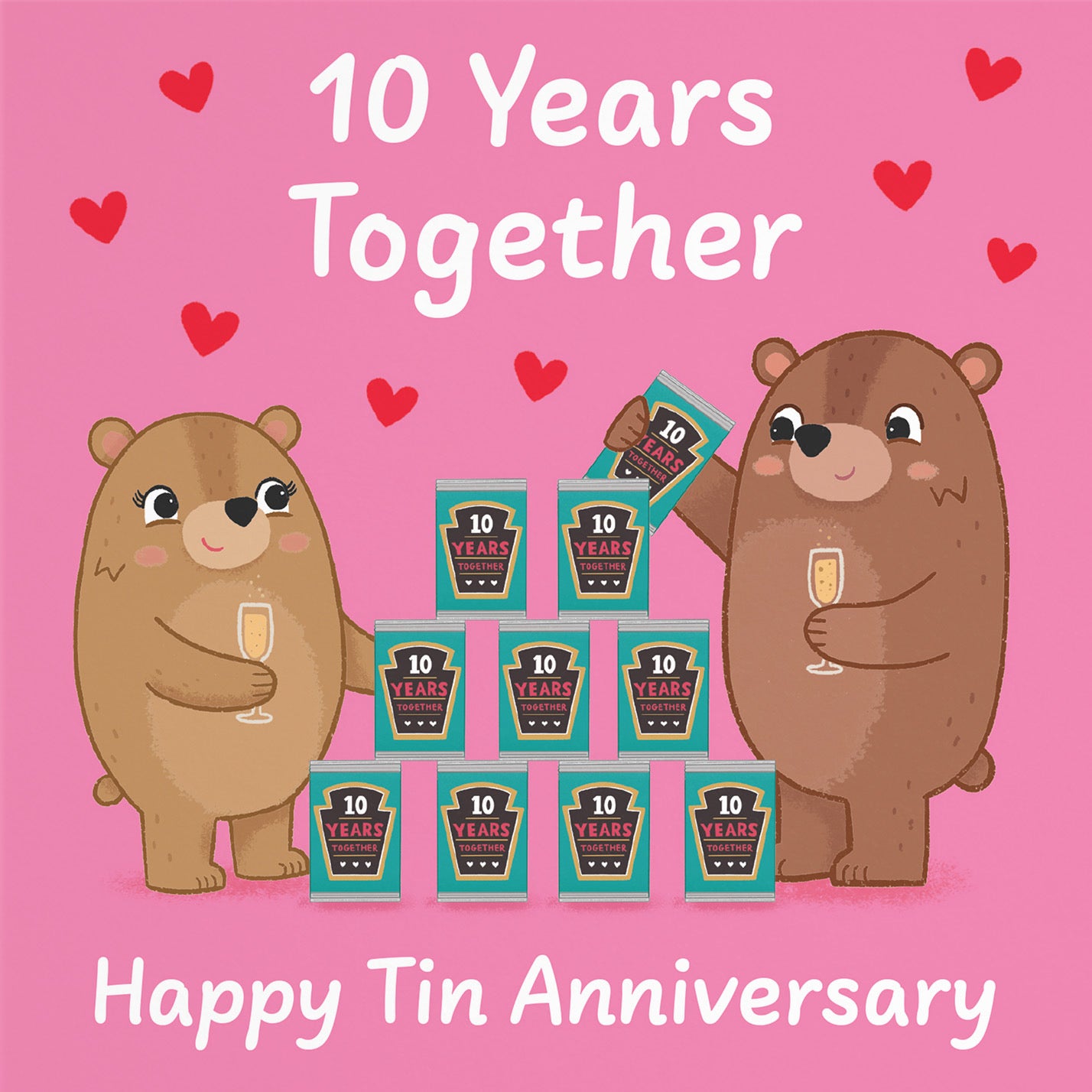 10th Anniversary Card Love Story - Default Title (B0DHWC4G2P)