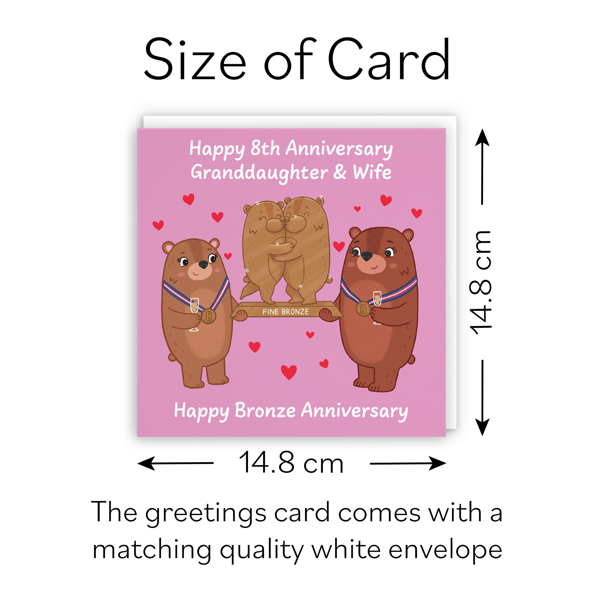 8th Granddaughter And Wife Anniversary Card Love Story - Default Title (B0DHWC5SQ3)