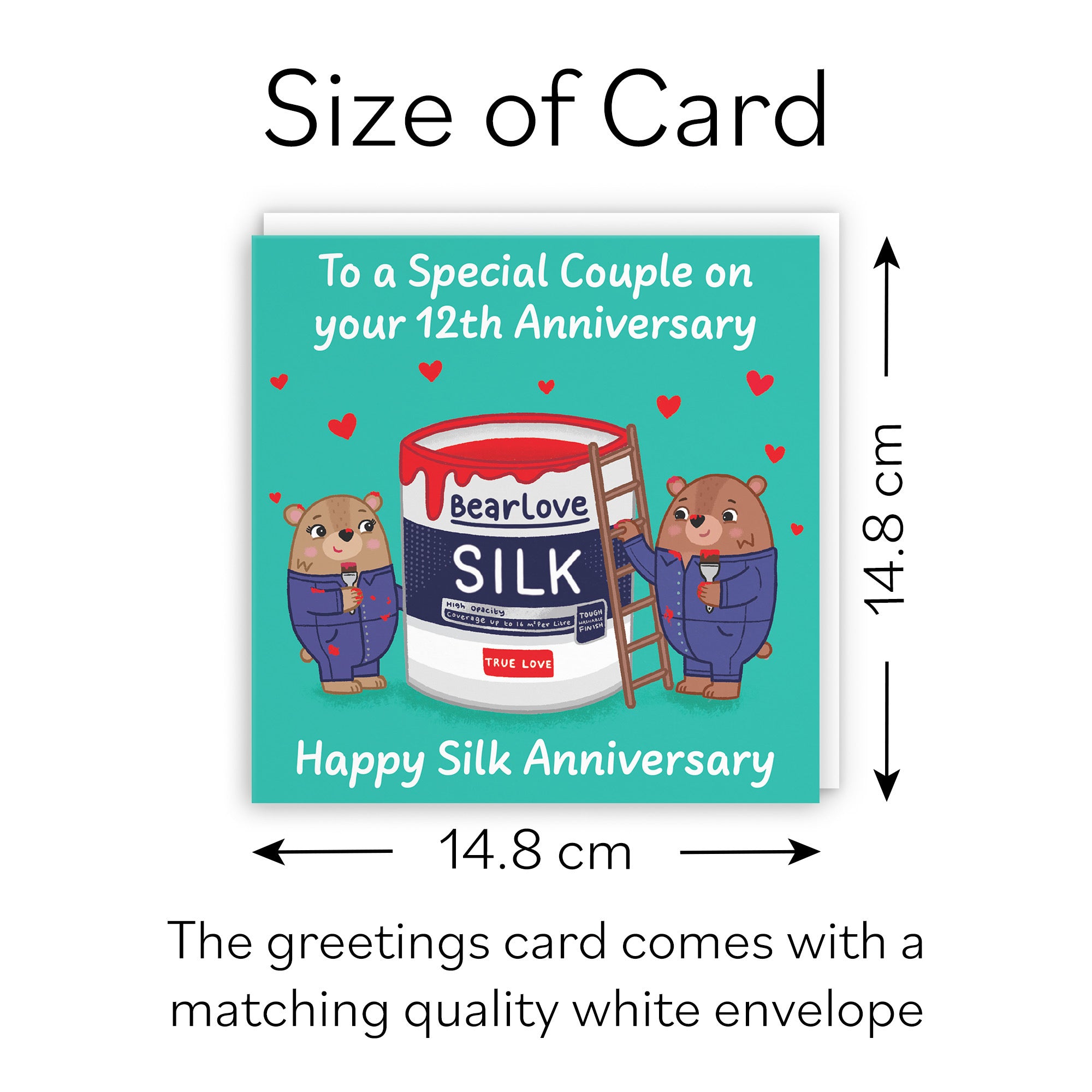 12th Couple Anniversary Card Love Story - Default Title (B0DHWC618V)