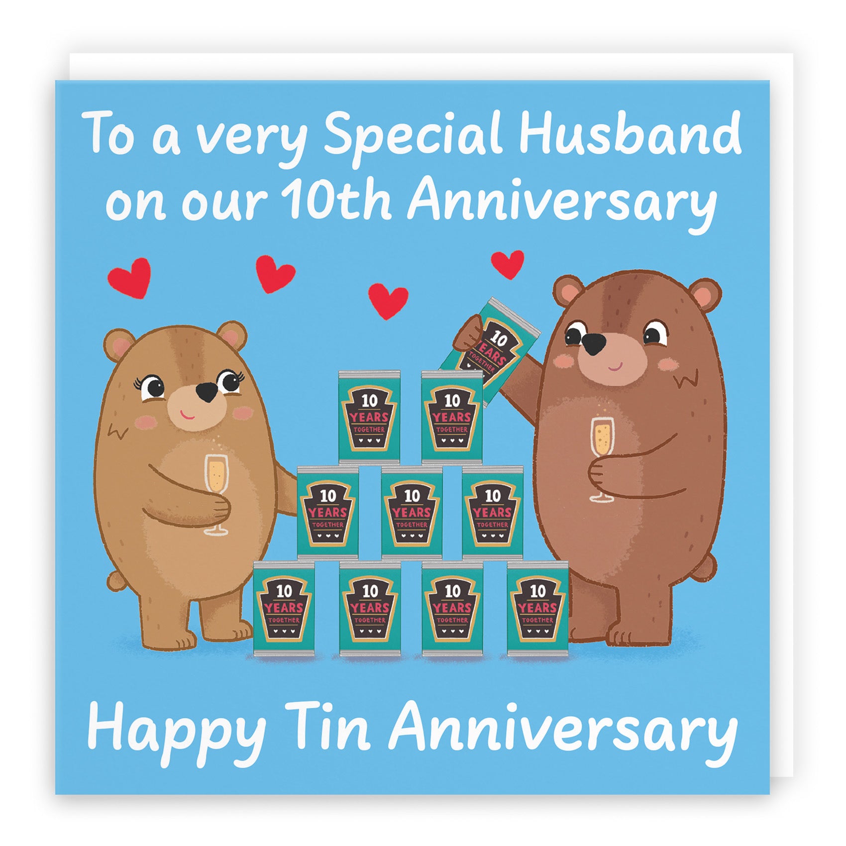 10th Husband Anniversary Card Love Story - Default Title (B0DHWC71WC)