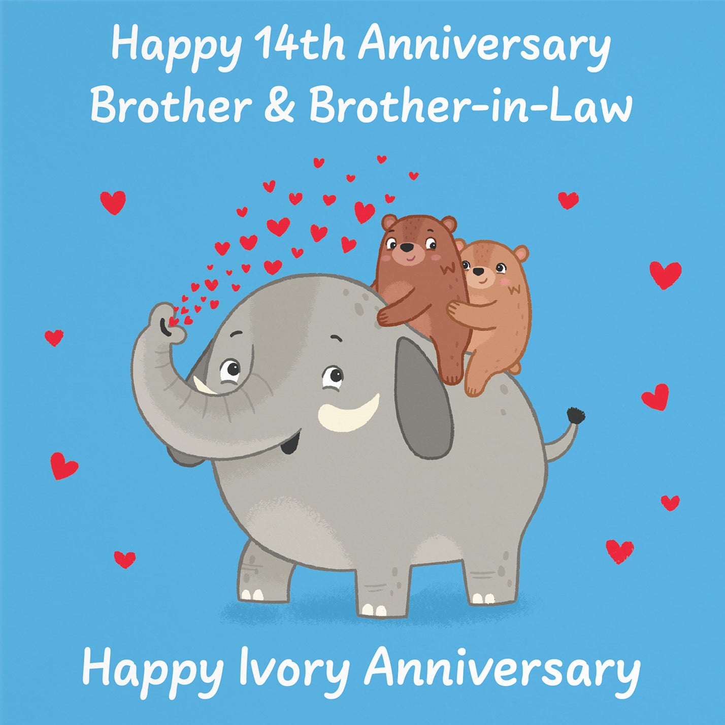 14th Brother And Brother In Law Anniversary Card Love Story - Default Title (B0DHWC7T74)