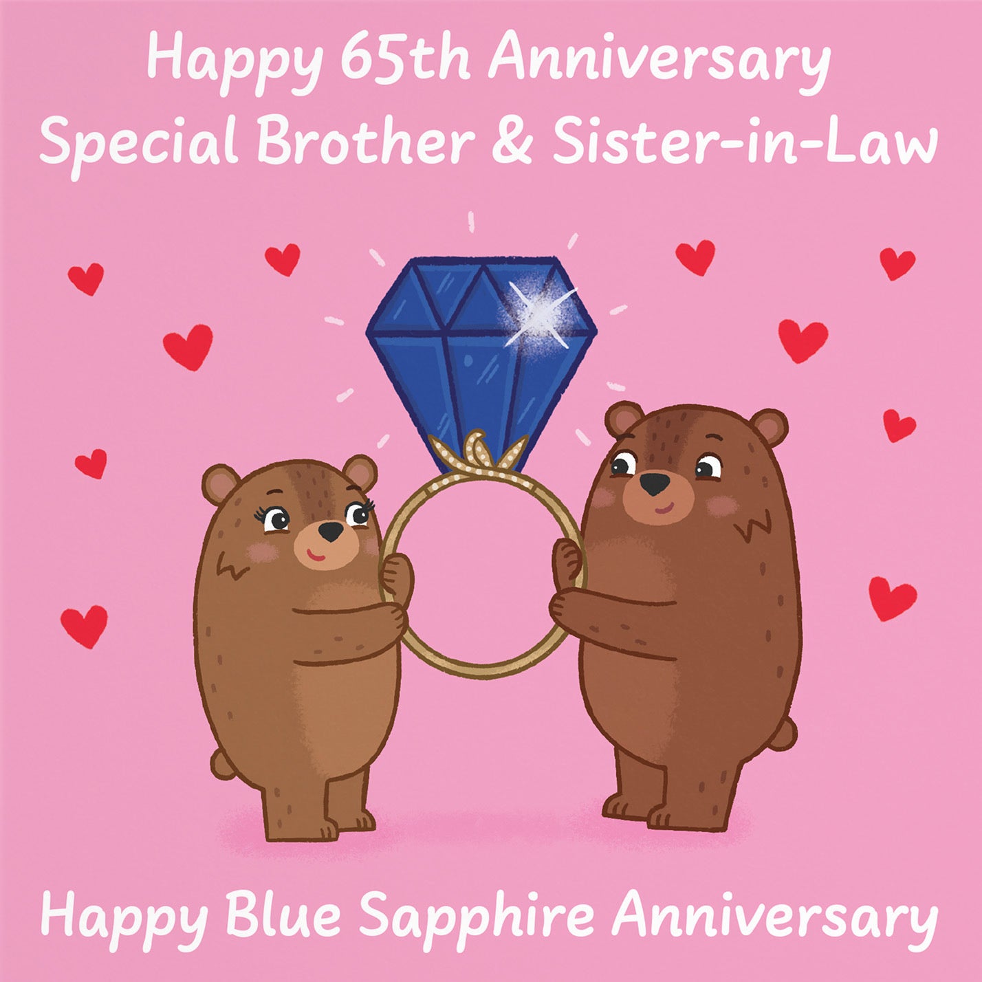 65th Brother And Sister In Law Anniversary Card Love Story - Default Title (B0DHWC9G11)