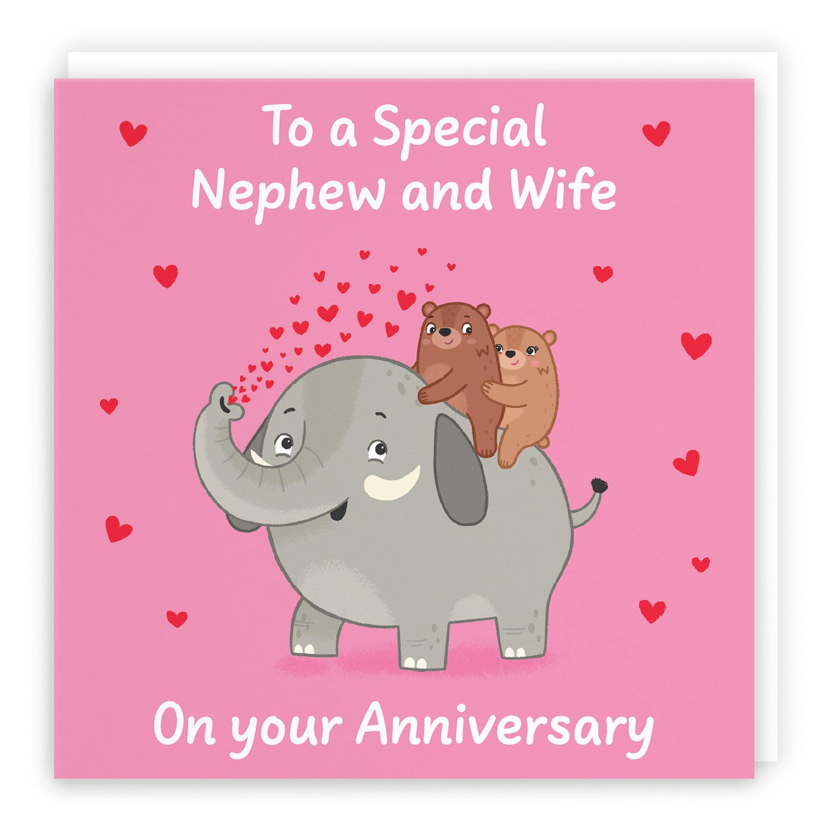 Nephew And Wife Anniversary Card Elephant Love Story - Default Title (B0DHWCJFY6)