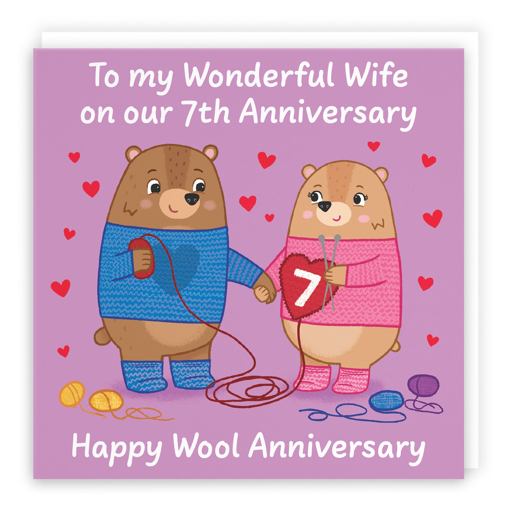 7th Wife Anniversary Card Love Story - Default Title (B0DHWCLGNT)