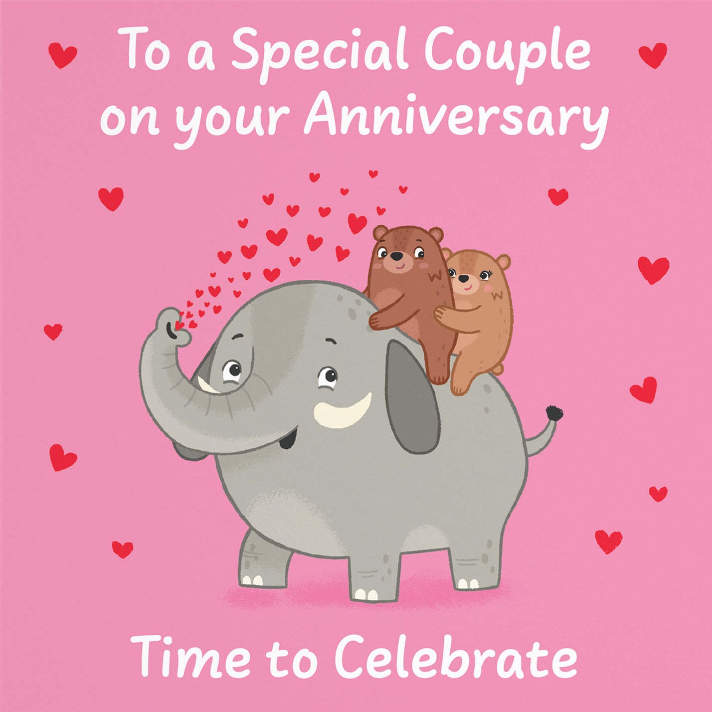 Couple Anniversary Card Elephant Love Story - Default Title (B0DHWCLQ7N)