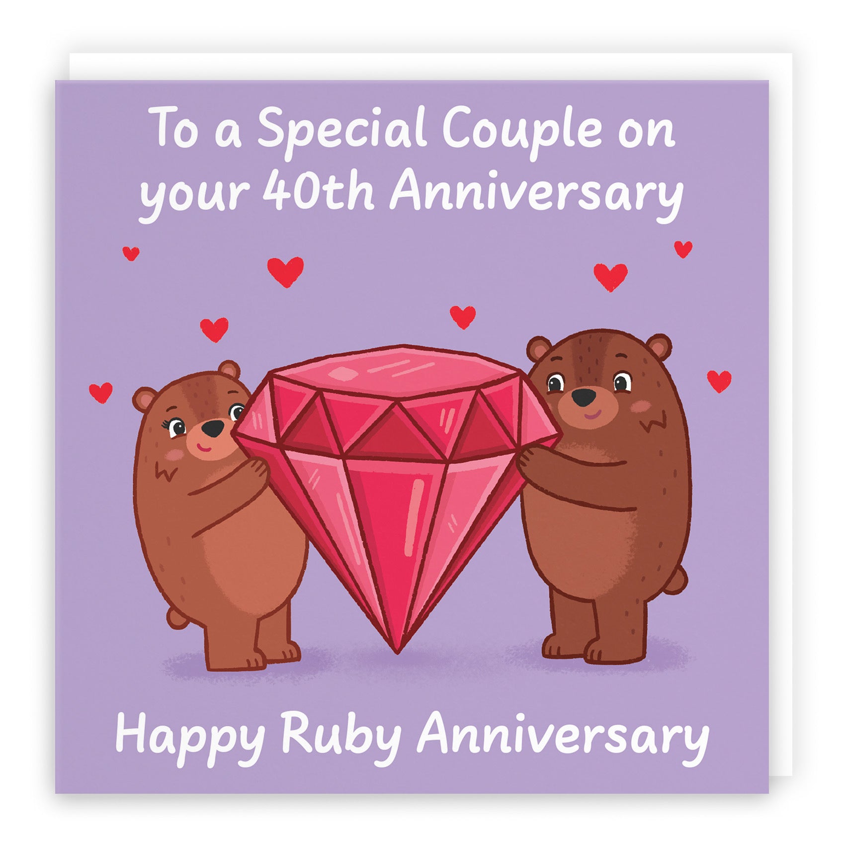 40th Couple Anniversary Card Love Story - Default Title (B0DHWCLW8G)