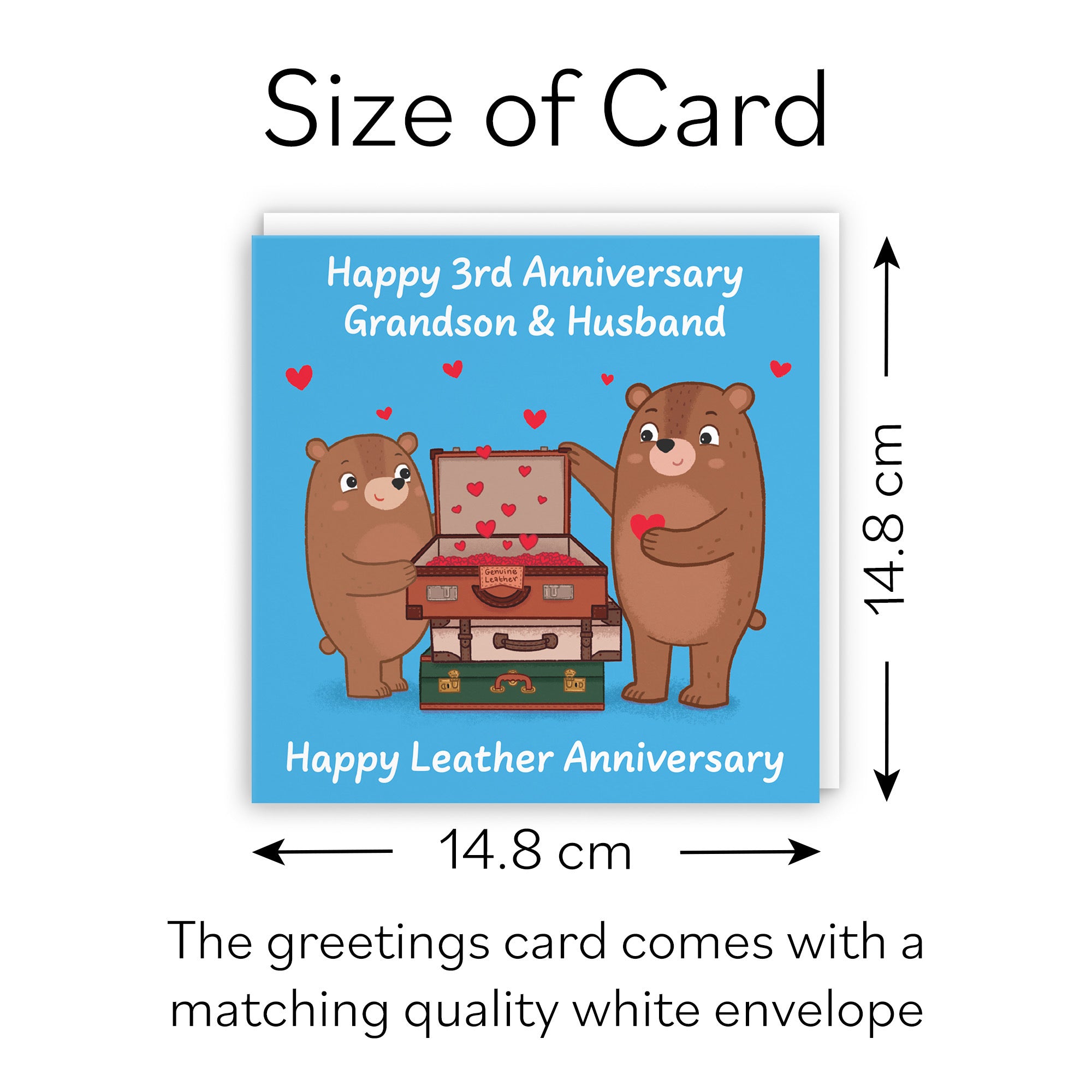 3rd Grandson And Husband Anniversary Card Love Story - Default Title (B0DHWCNR8W)