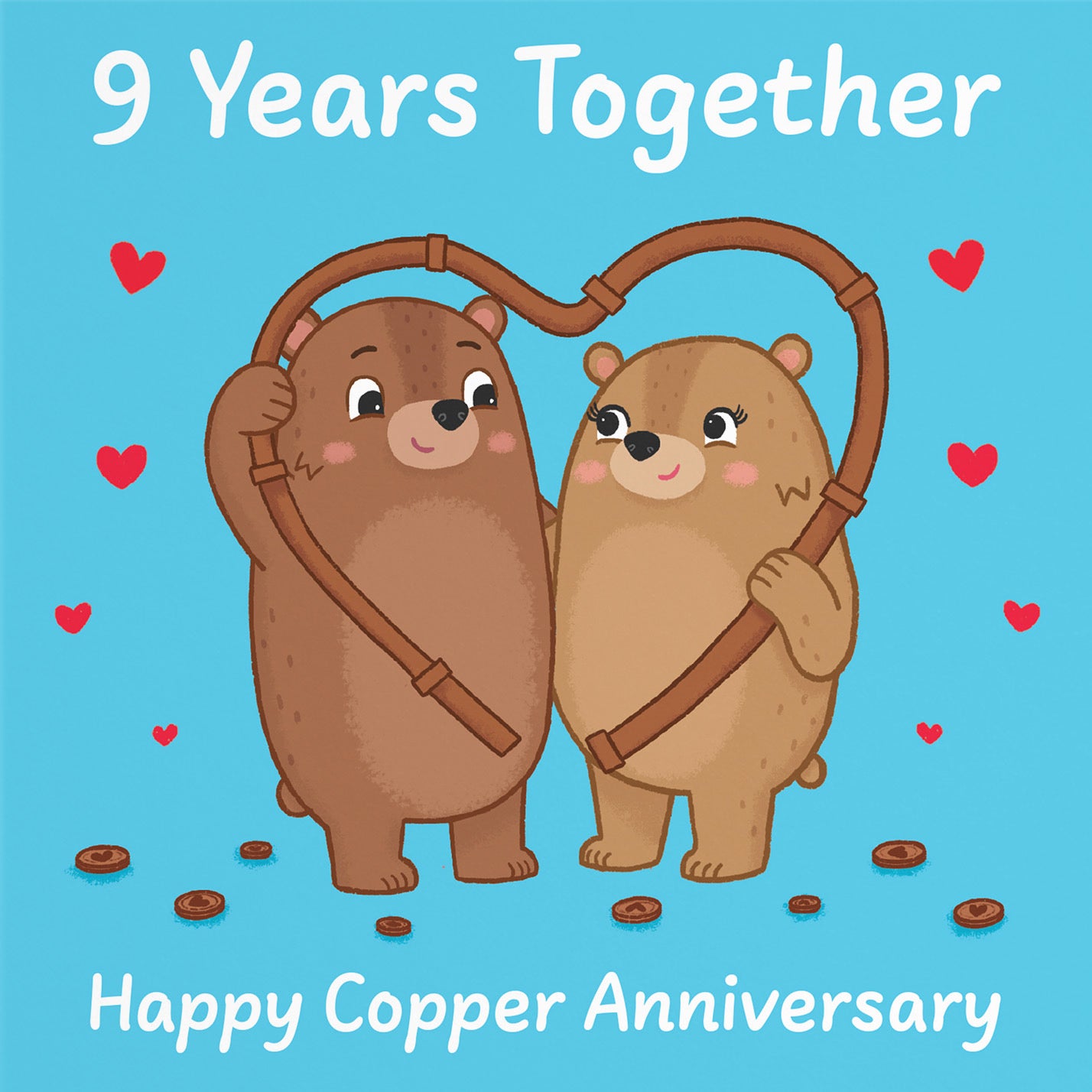 9th Anniversary Card Love Story - Default Title (B0DHWCNSG1)