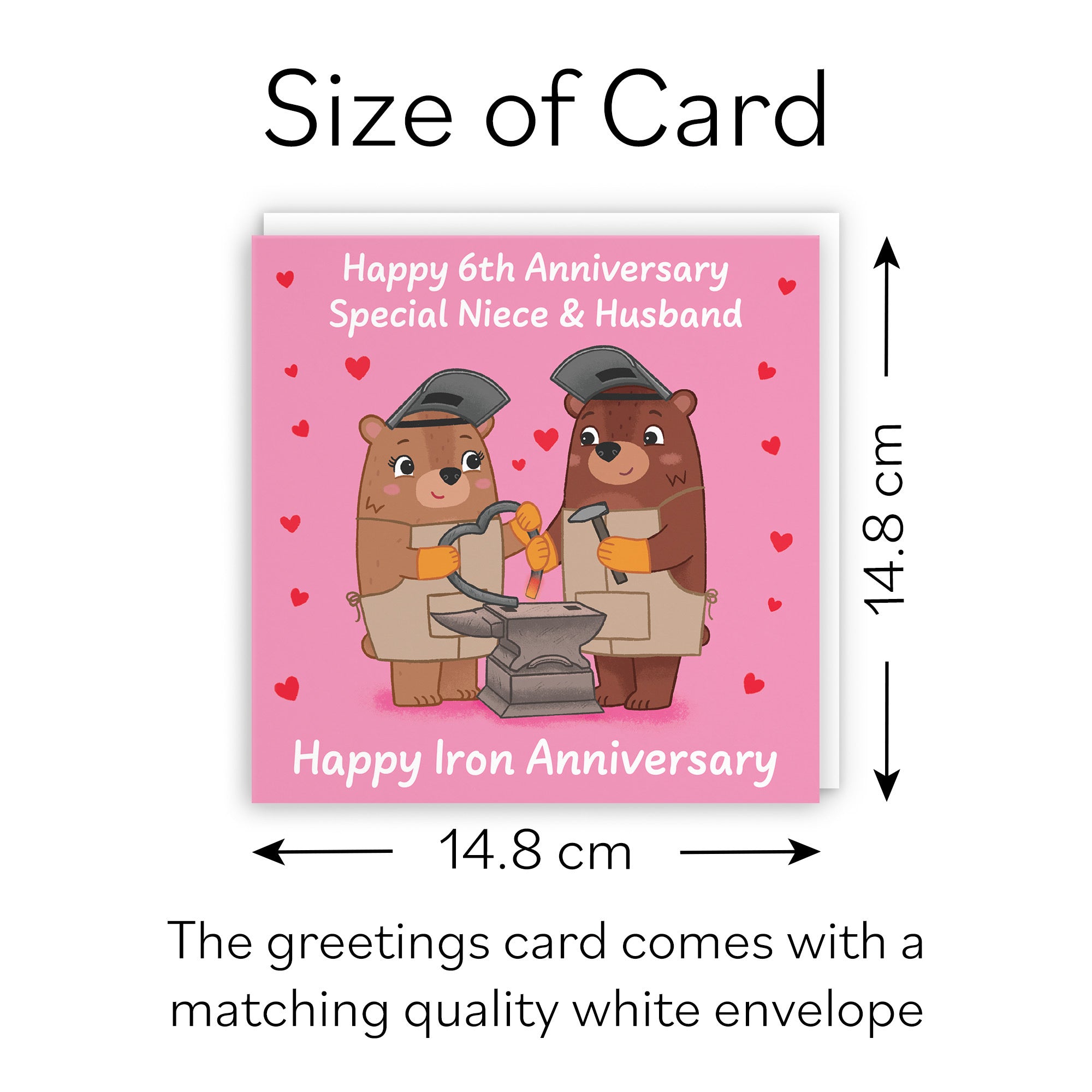 6th Niece And Husband Anniversary Card Love Story - Default Title (B0DHWCNST5)