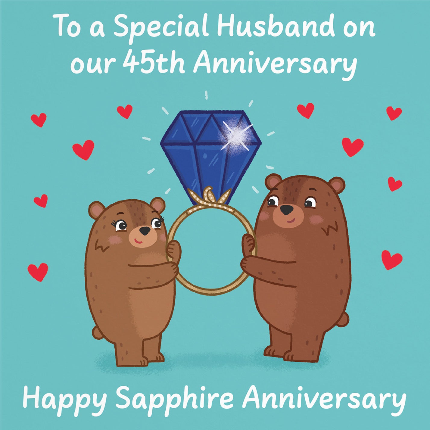 45th Husband Anniversary Card Love Story - Default Title (B0DHWCNST7)