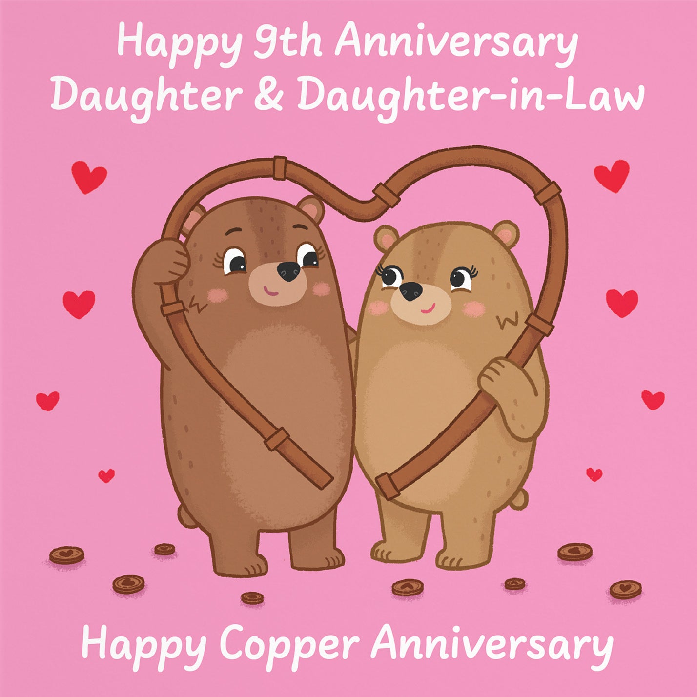 9th Daughter And Daughter In Law Anniversary Card Love Story - Default Title (B0DHWCS9LW)