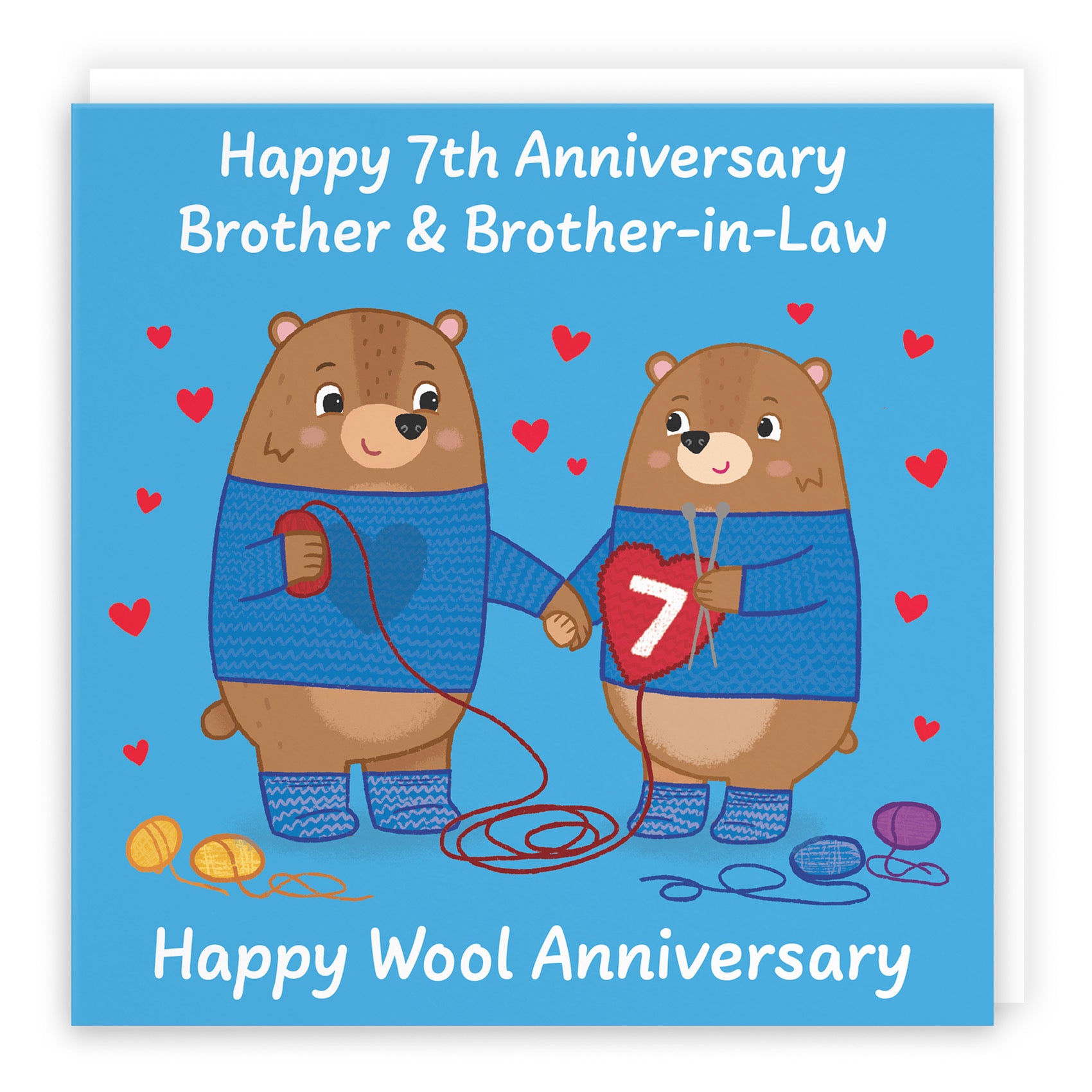 7th Brother And Brother In Law Anniversary Card Love Story - Default Title (B0DHWCSBTY)