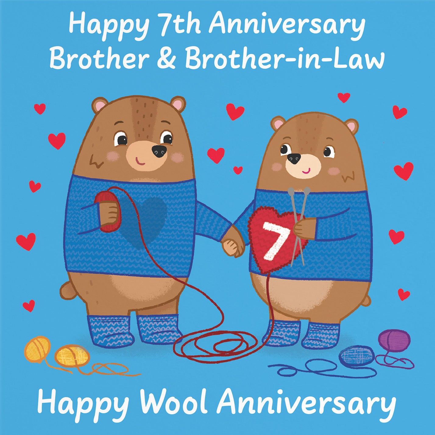 7th Brother And Brother In Law Anniversary Card Love Story - Default Title (B0DHWCSBTY)