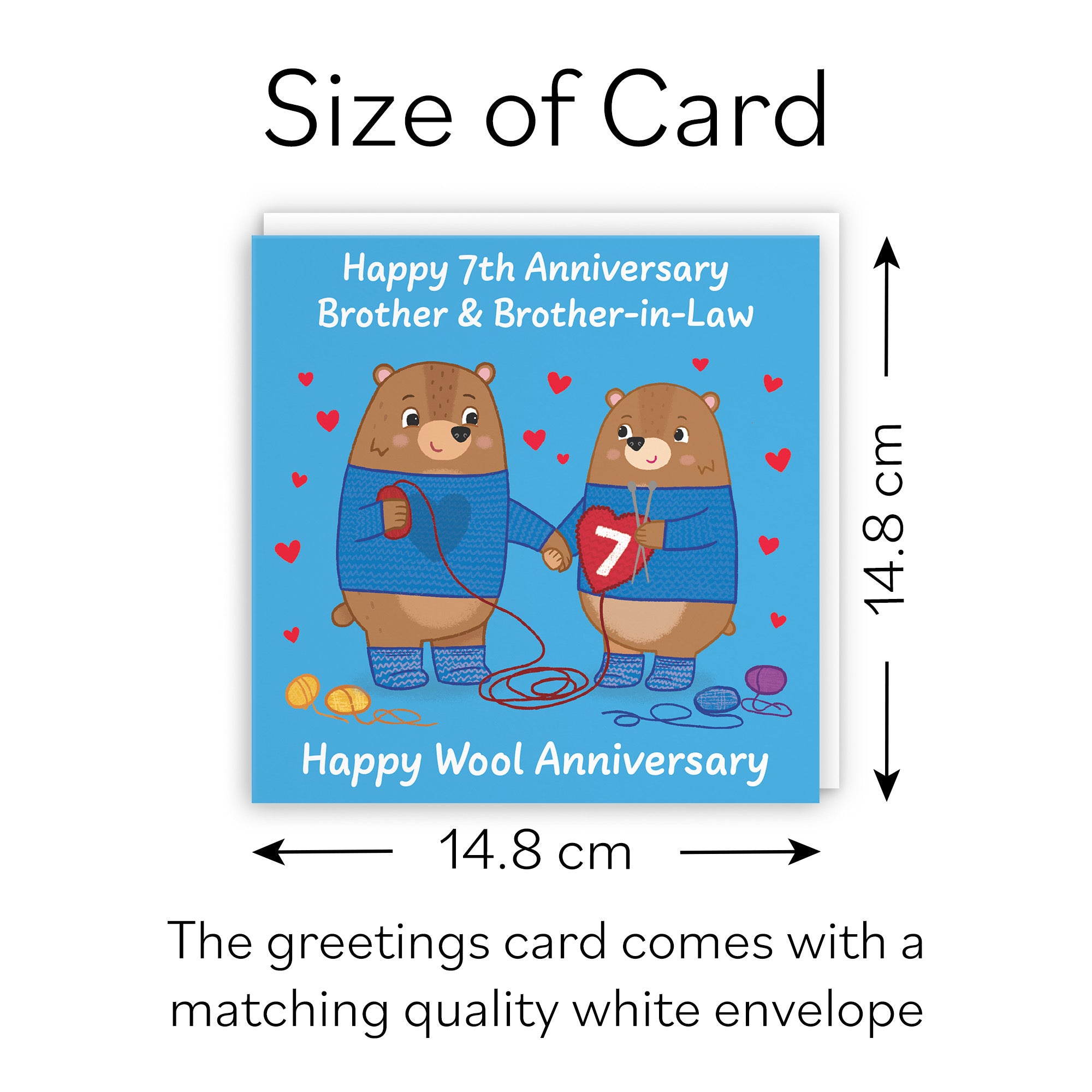 7th Brother And Brother In Law Anniversary Card Love Story - Default Title (B0DHWCSBTY)