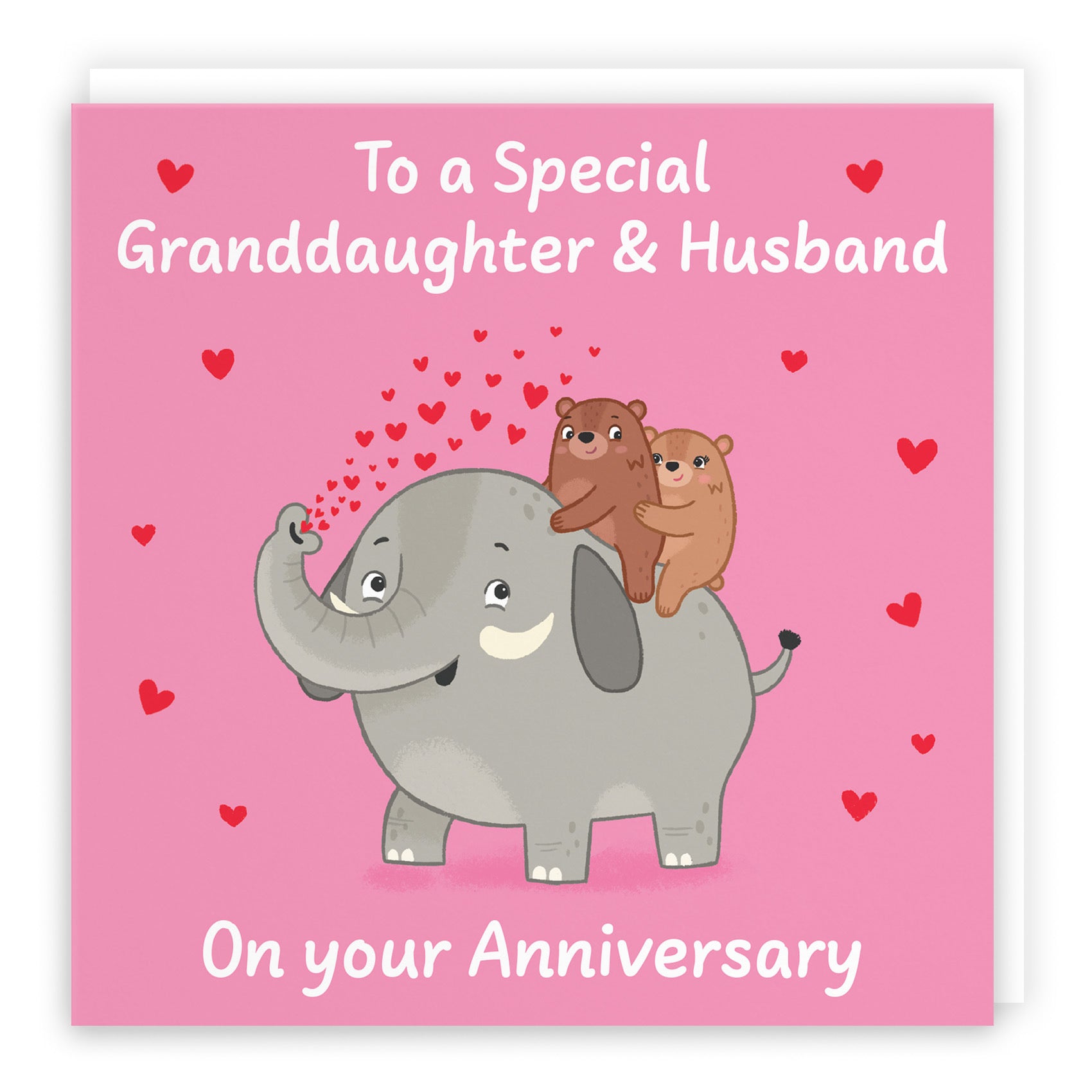 Granddaughter And Husband Anniversary Card Elephant Love Story - Default Title (B0DHWCSMLM)