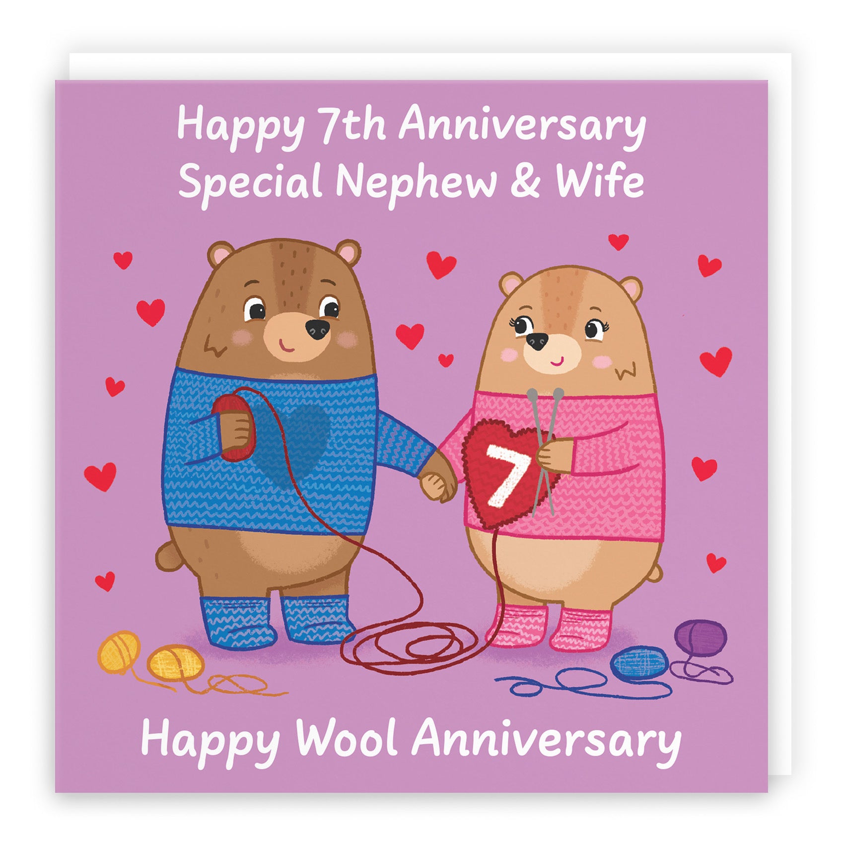 7th Nephew And Wife Anniversary Card Love Story - Default Title (B0DHWCSMLN)