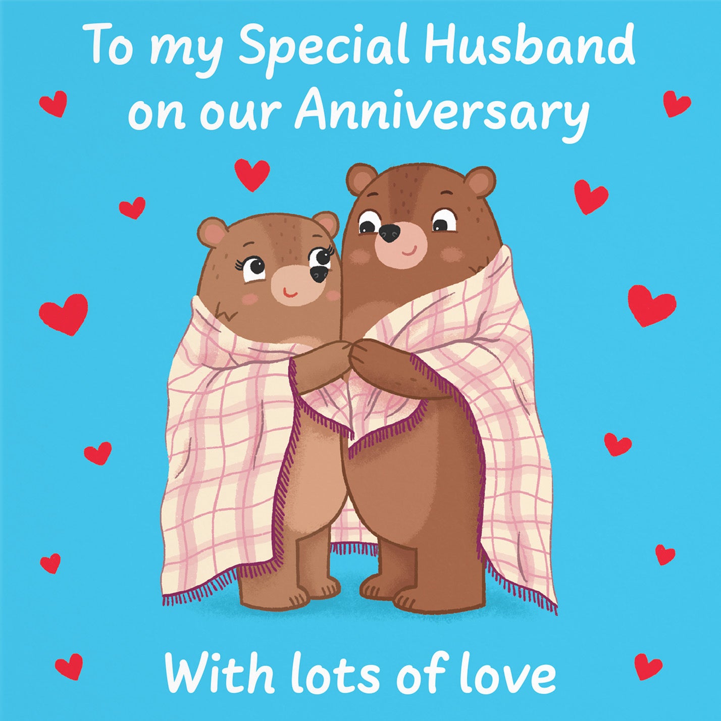 Husband Anniversary Card Snuggly Bears Love Story - Default Title (B0DHWCWMDK)