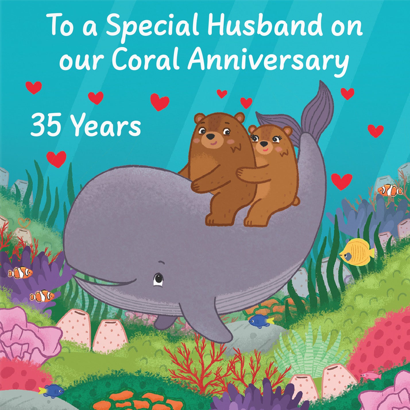 35th Husband Anniversary Card Love Story - Default Title (B0DHWCZPVP)